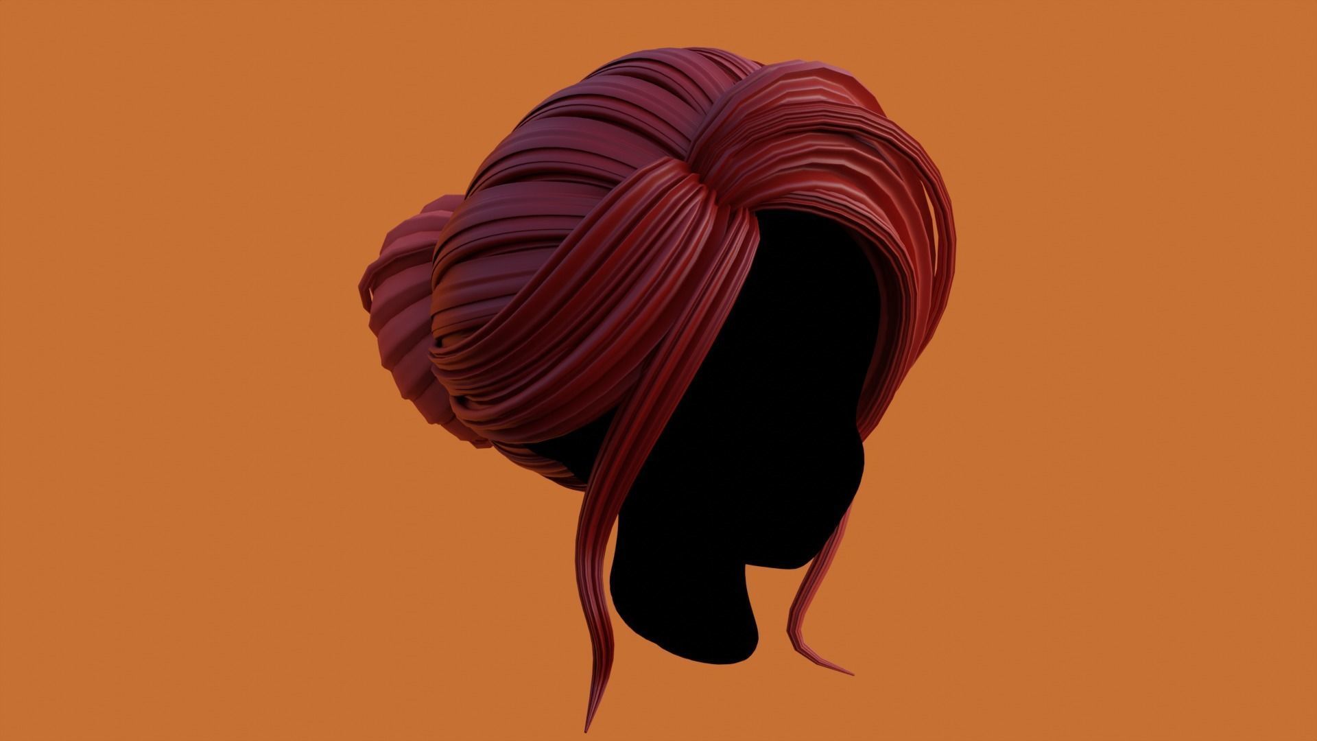 Woman Hair Collection 3D model_25