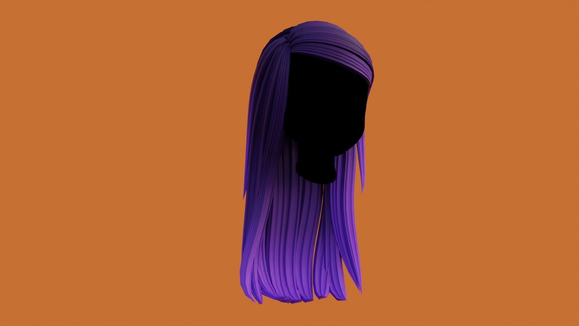Woman Hair Collection 3D model_21