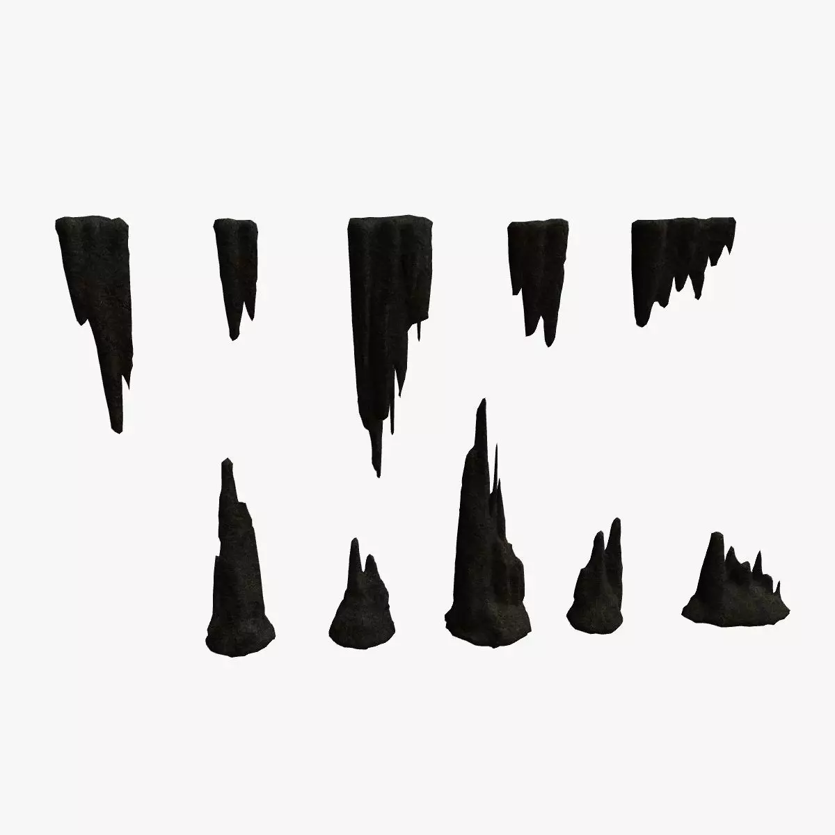 Cave Rock Pack 1 - Cave Low-poly 3D model_0