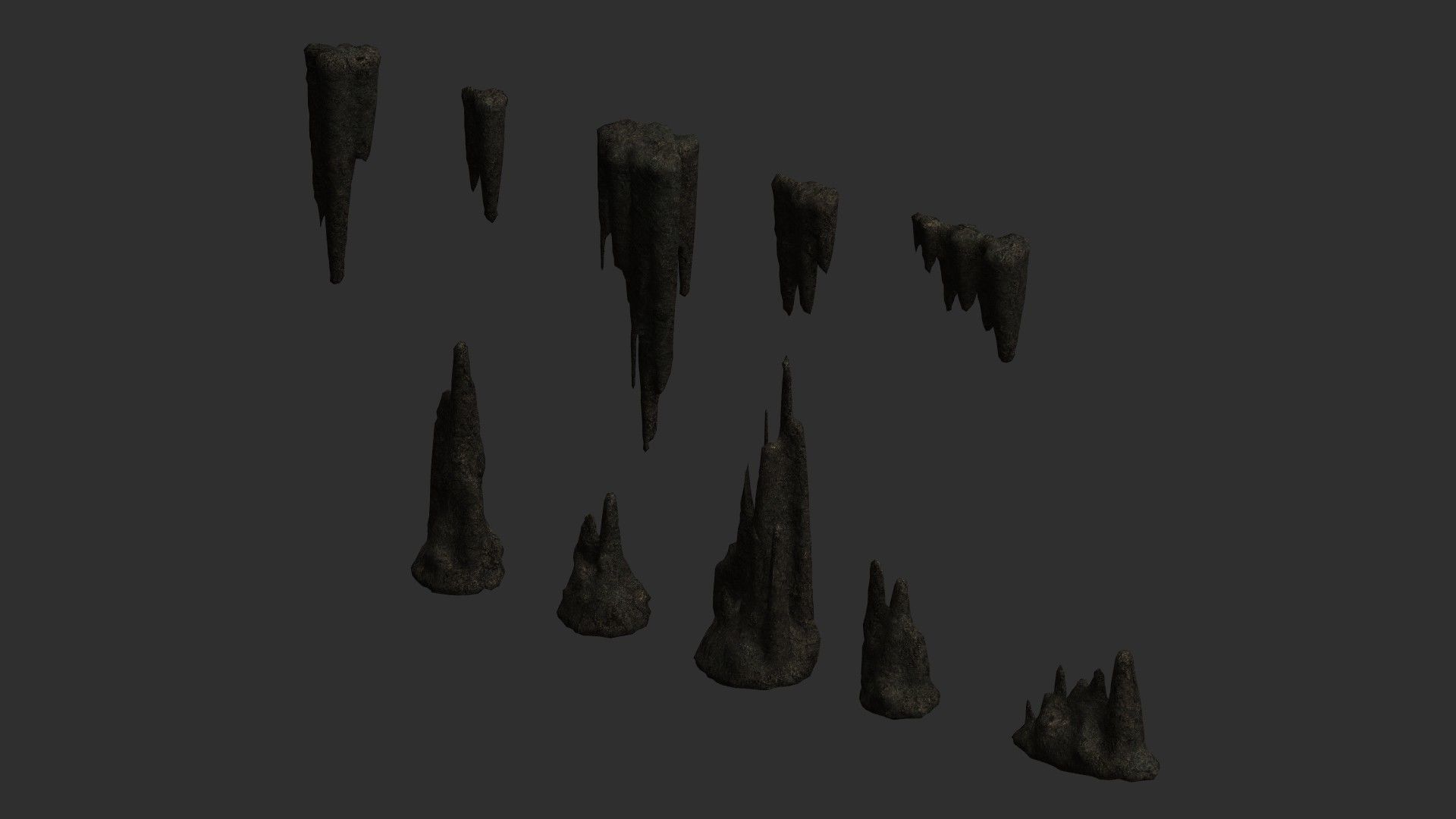 Cave Rock Pack 1 - Cave Low-poly 3D model_2