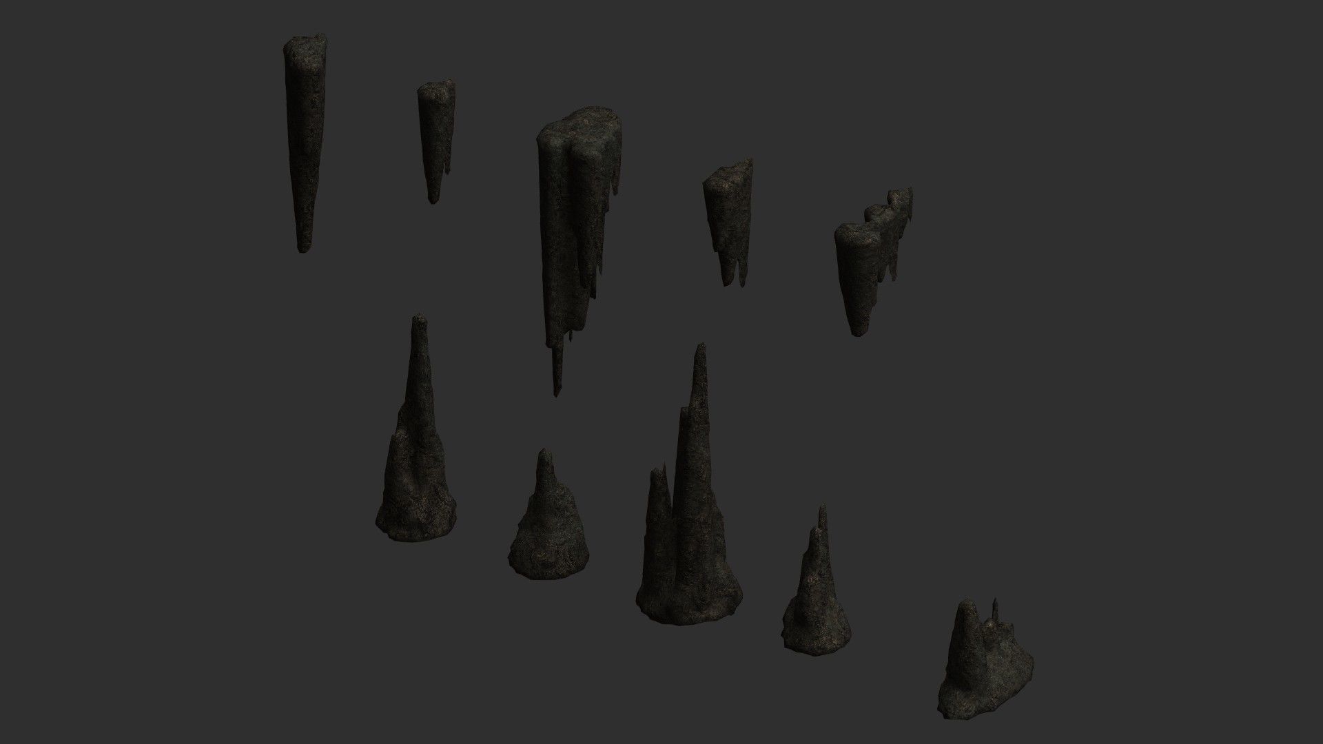 Cave Rock Pack 1 - Cave Low-poly 3D model_1