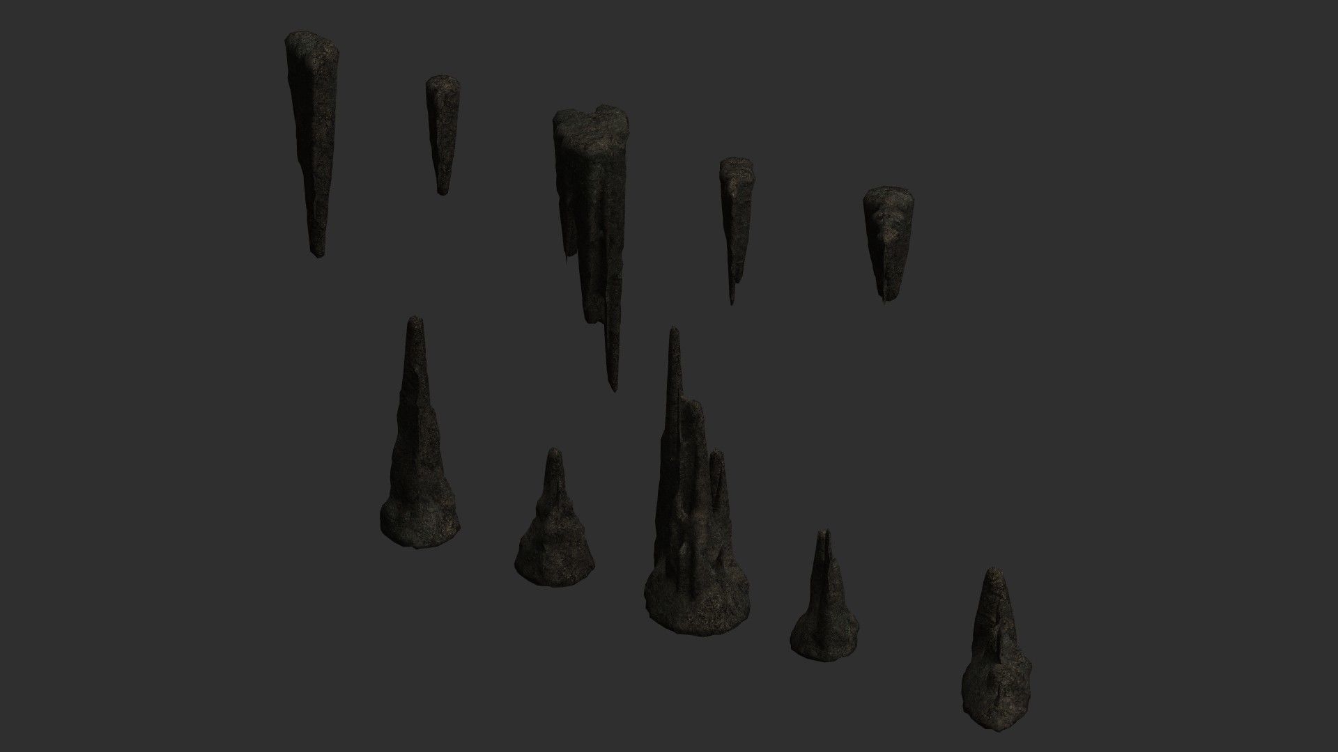 Cave Rock Pack 1 - Cave Low-poly 3D model_3