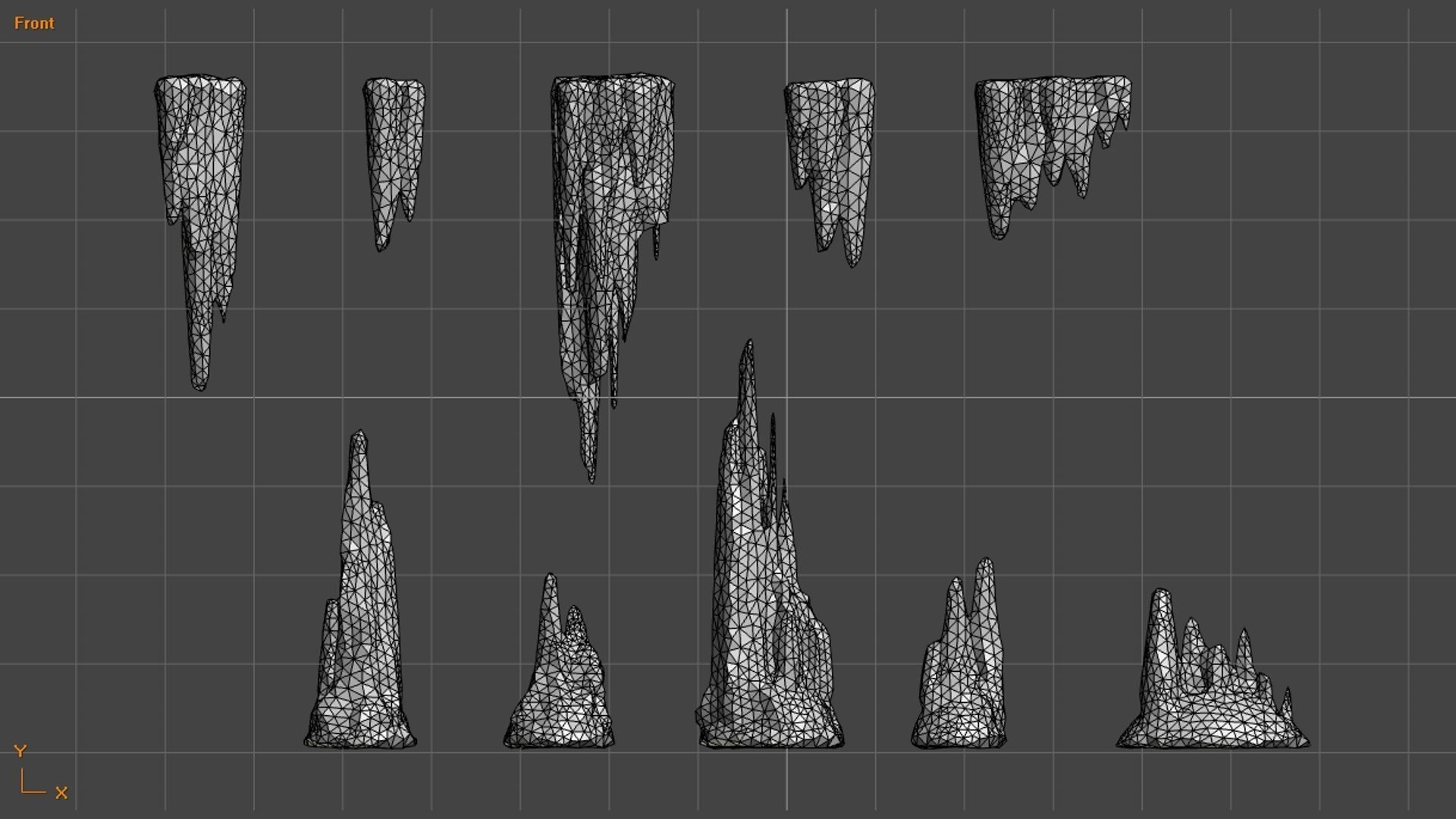 Cave Rock Pack 1 - Cave Low-poly 3D model_18