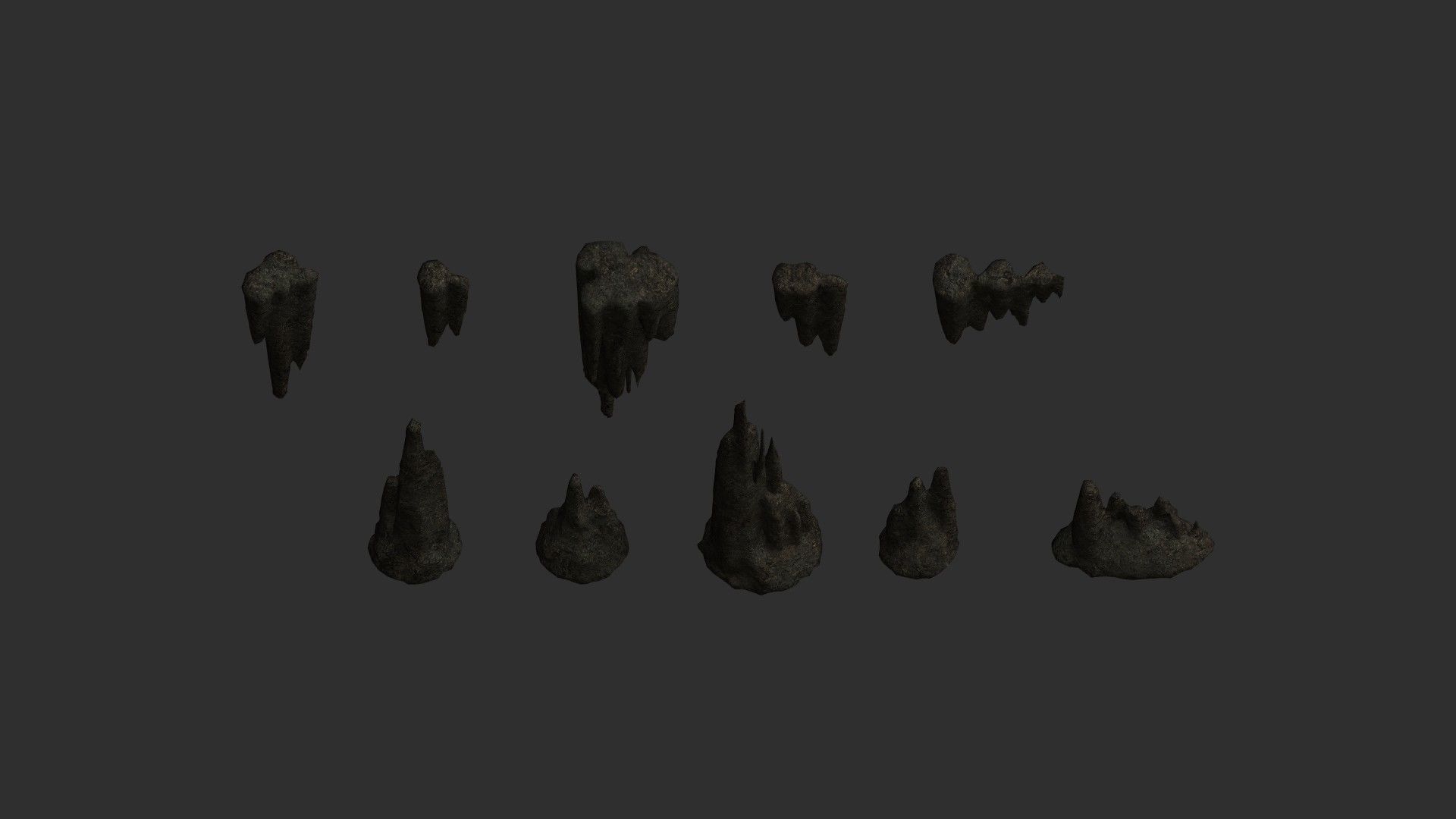 Cave Rock Pack 1 - Cave Low-poly 3D model_6
