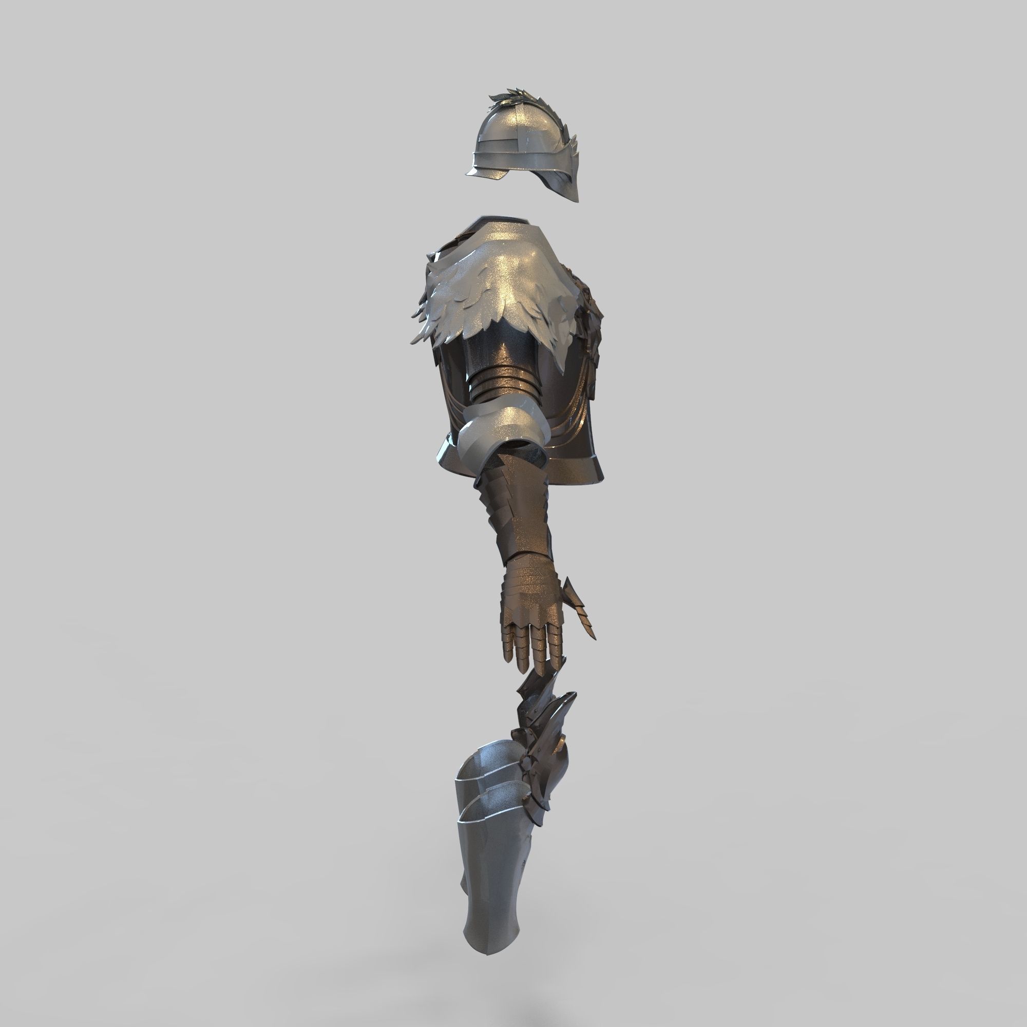 Raging Wolf Elden Ring Full Body Wearable Armor with Sword 3D print model_30