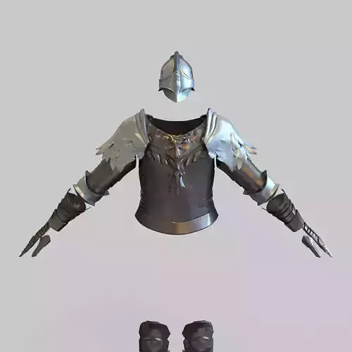 Raging Wolf Elden Ring Full Body Wearable Armor with Sword 3D print model