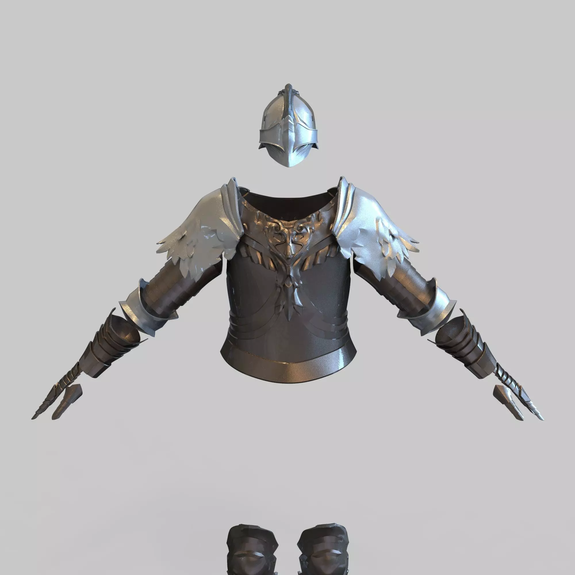 Raging Wolf Elden Ring Full Body Wearable Armor with Sword 3D print model_0