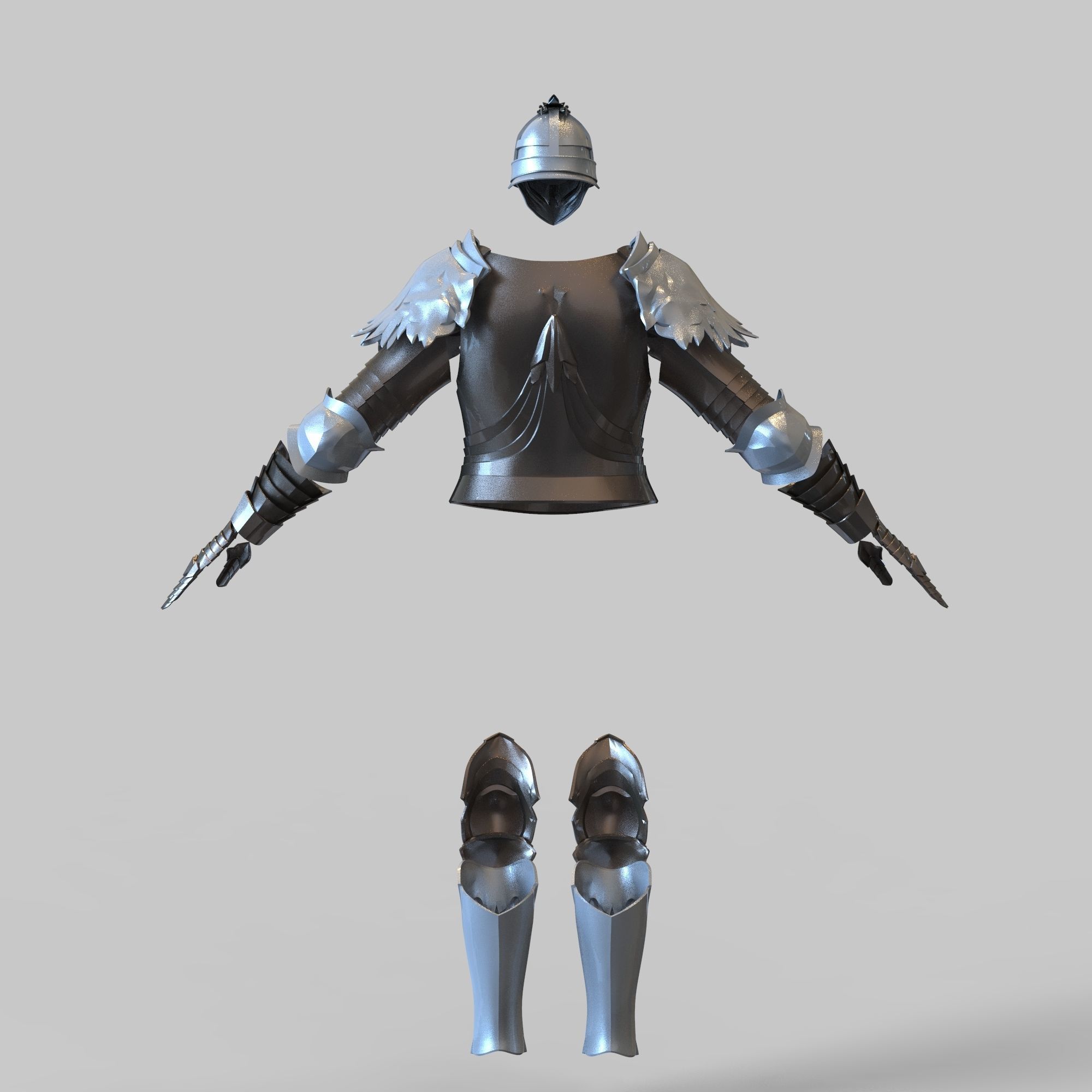 Raging Wolf Elden Ring Full Body Wearable Armor with Sword 3D print model_15