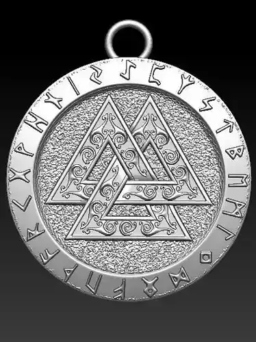 viking  valknut pendant