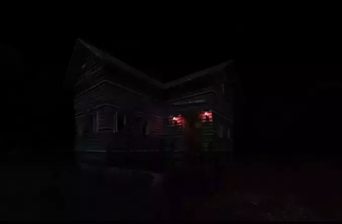 low-poly old house Low-poly 3D model