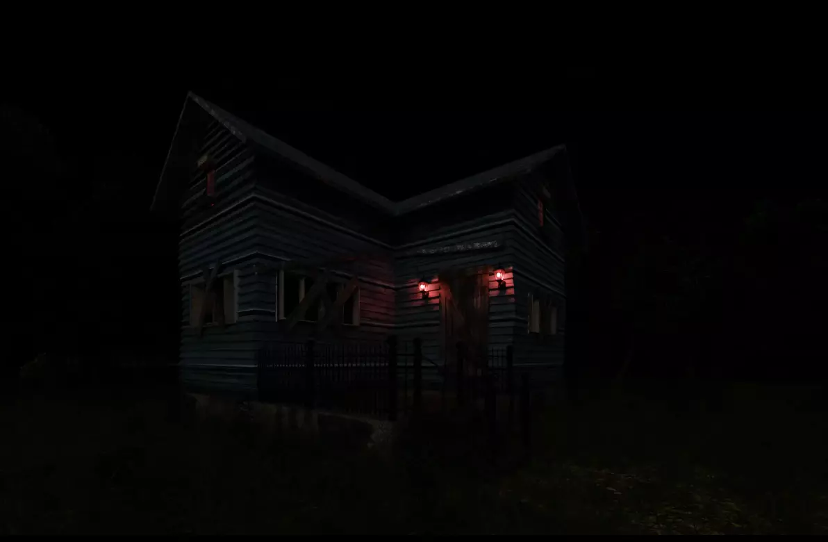 low-poly old house Low-poly 3D model_0