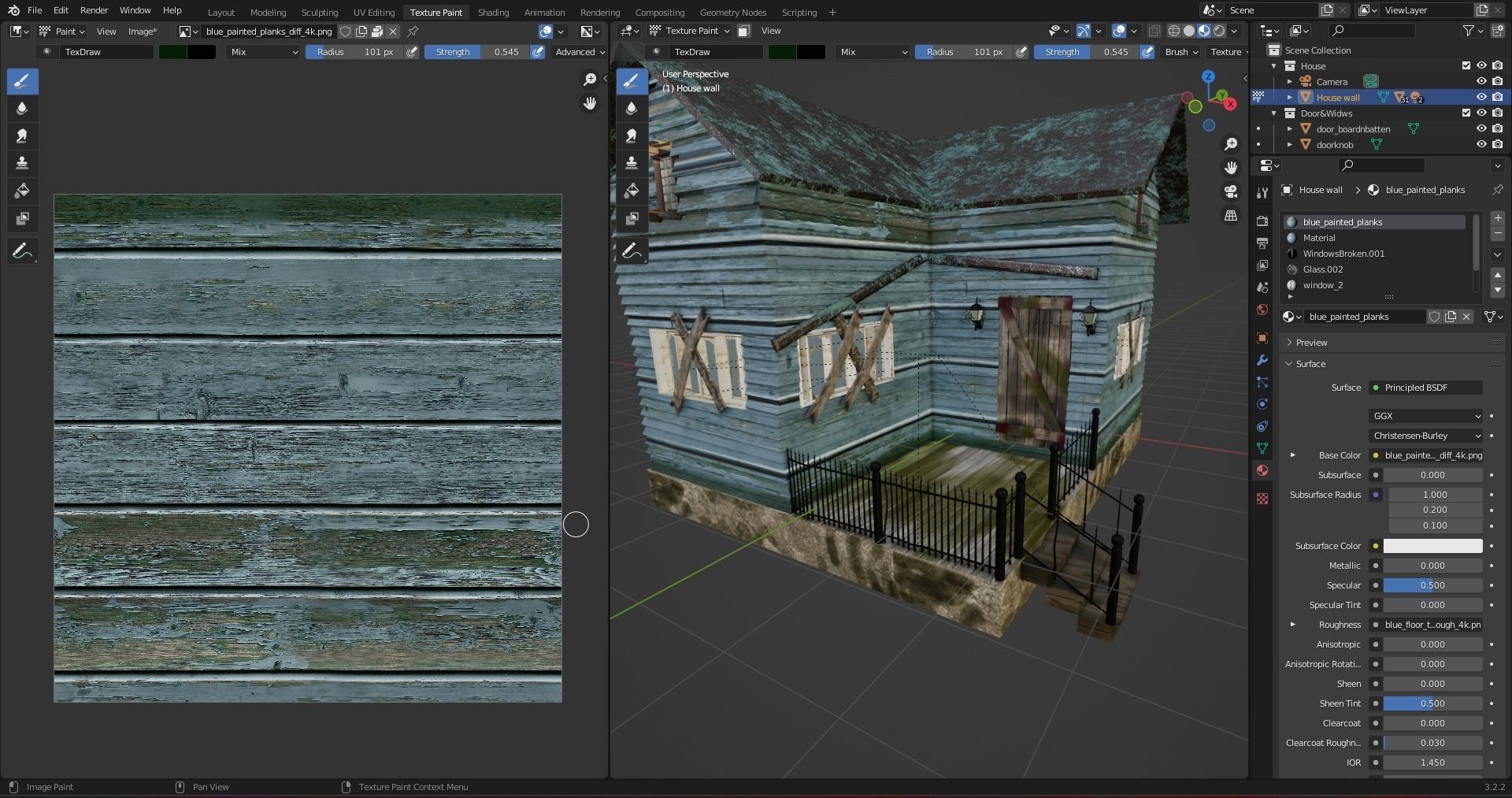low-poly old house Low-poly 3D model_3