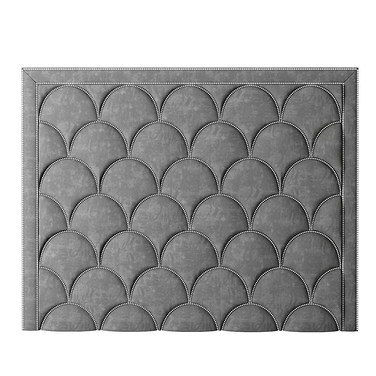 Headboard 6 with scallops 3D model_0