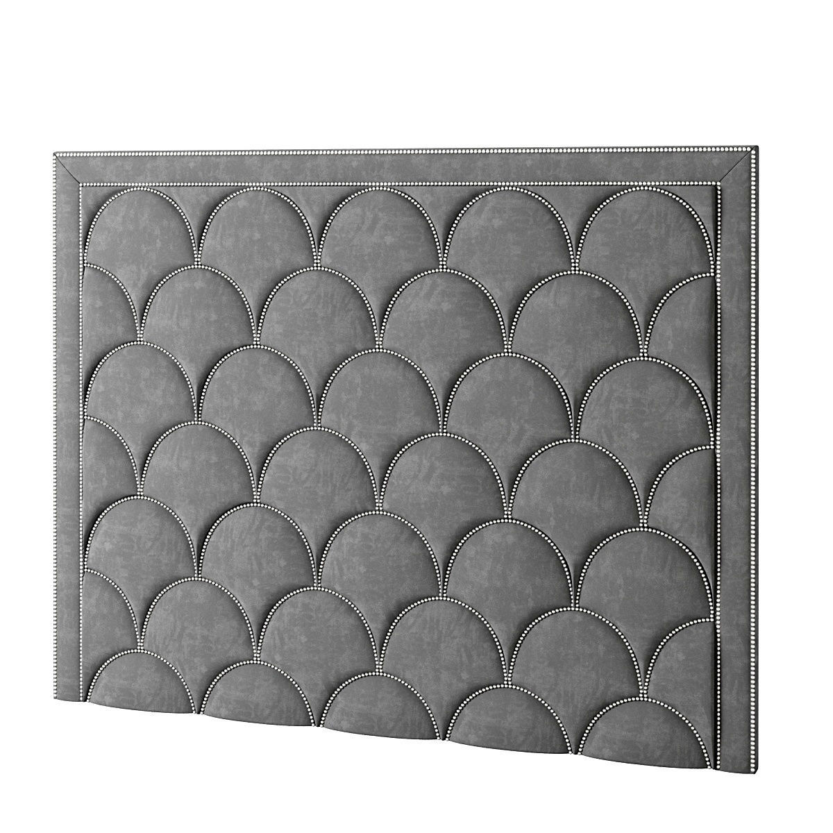 Headboard 6 with scallops 3D model_1