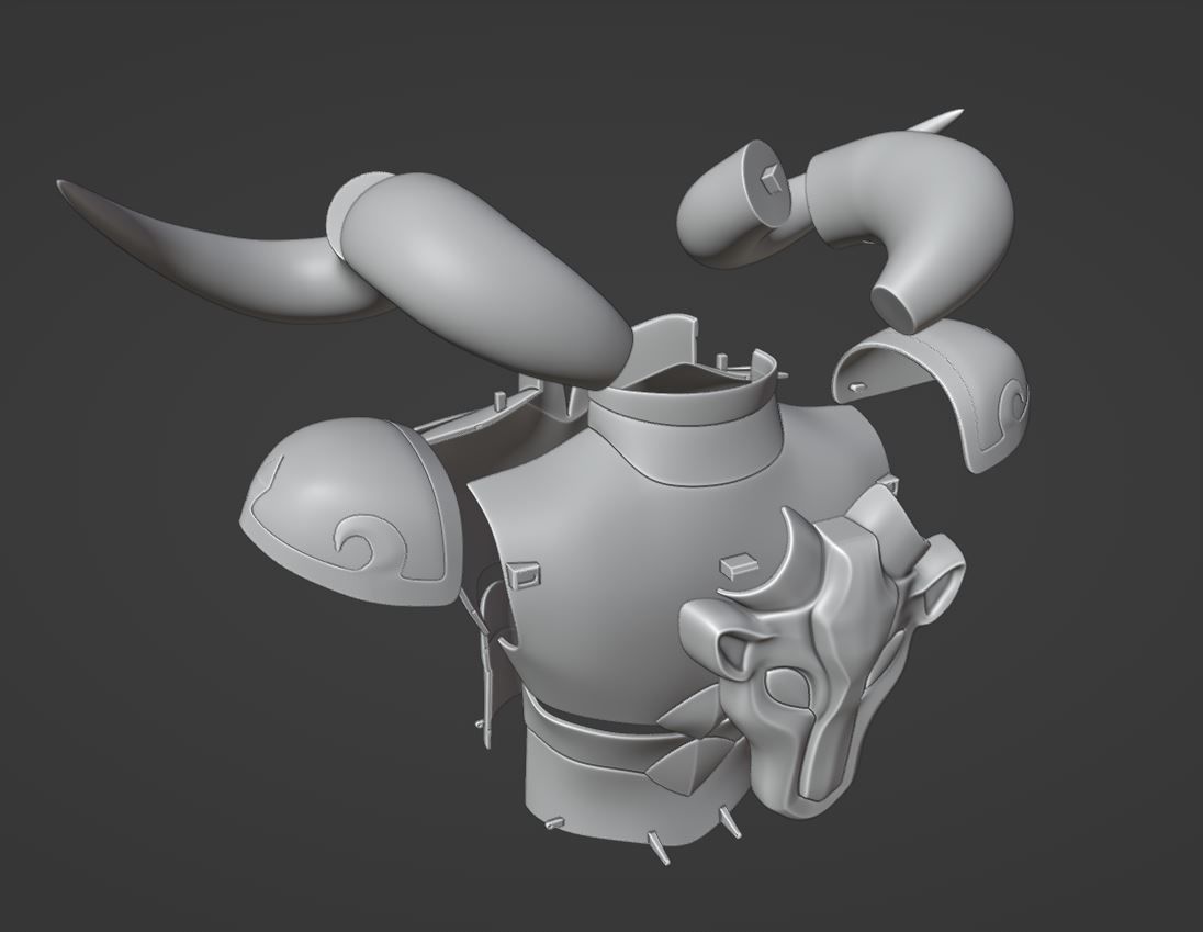 Armadura de Aries 3D print model_6