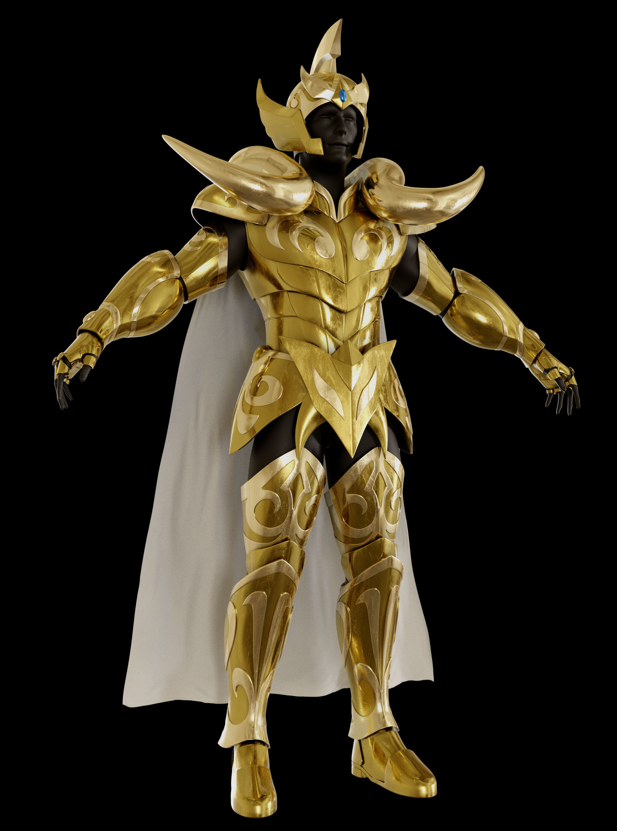 Armadura de Aries 3D print model_3