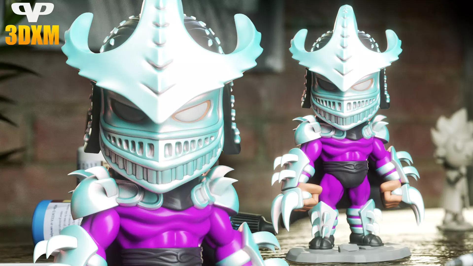 Super Shredder Chibi STL for 3D Printing ChibiSTL 3DXM 3D print model_0