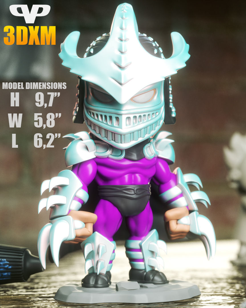 Super Shredder Chibi STL for 3D Printing ChibiSTL 3DXM 3D print model_2