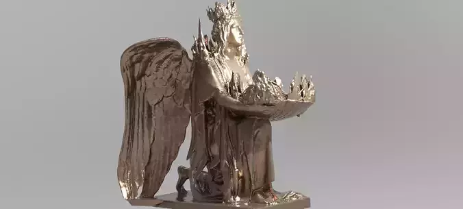 Kings Crown angel Fountain 3D model