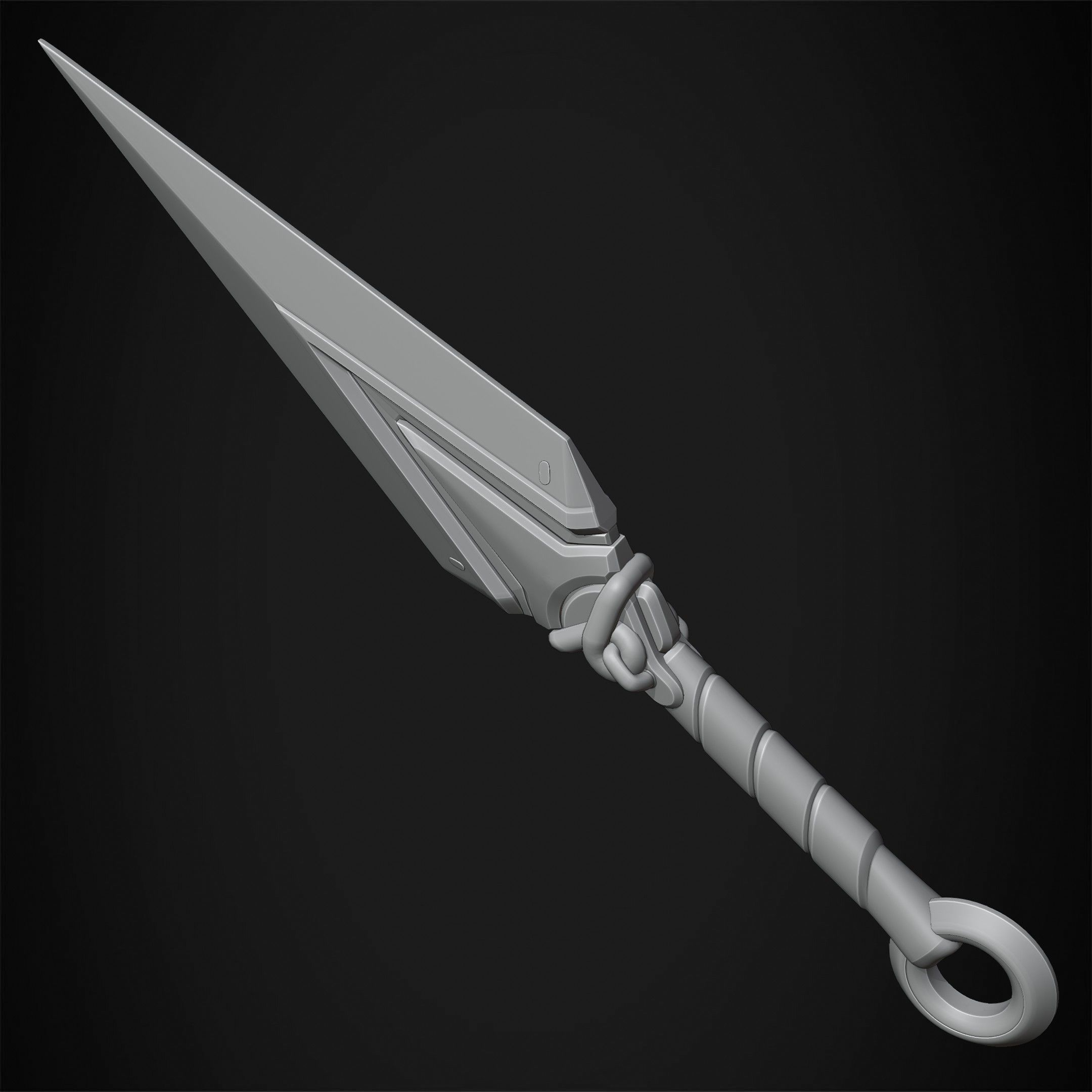 Overwatch 2 Kiriko Kunai Dagger for cosplay 3D print model_15