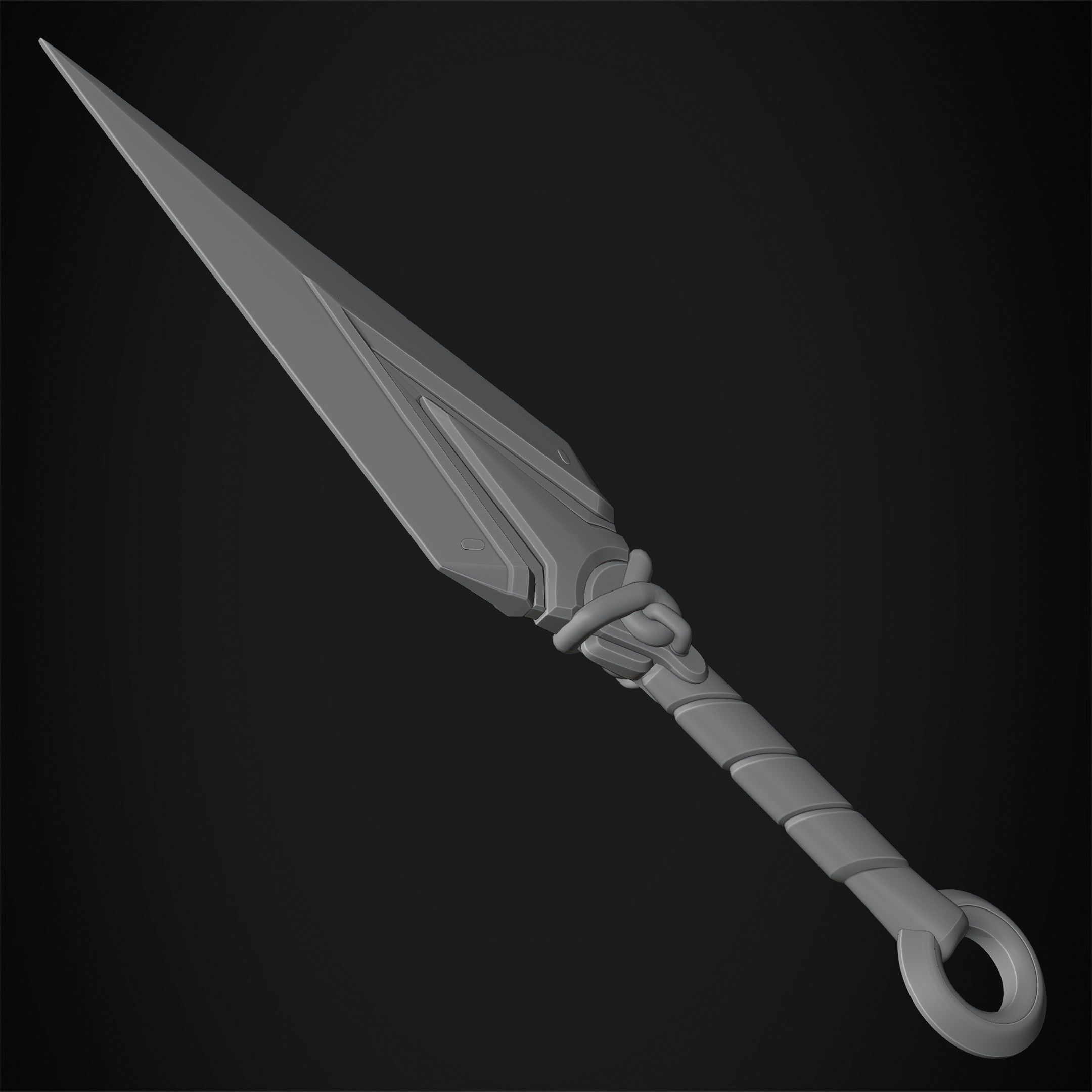 Overwatch 2 Kiriko Kunai Dagger for cosplay 3D print model_19