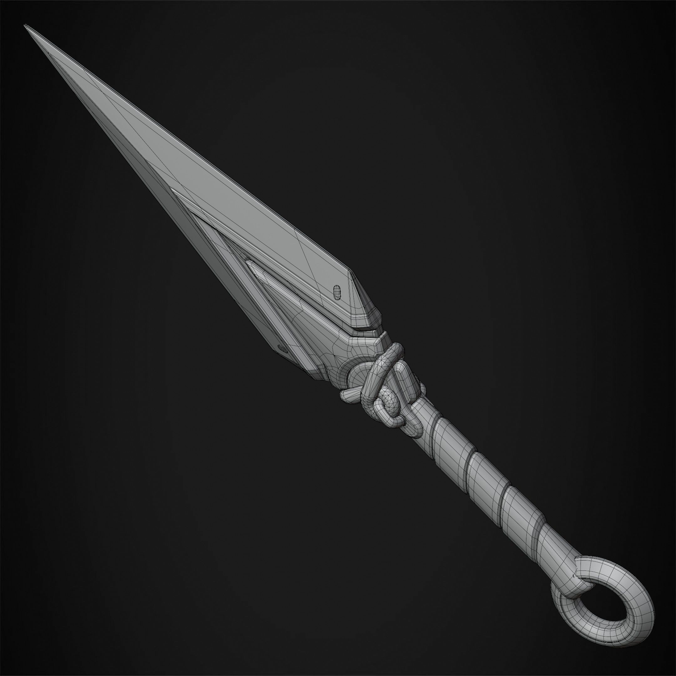 Overwatch 2 Kiriko Kunai Dagger for cosplay 3D print model_16