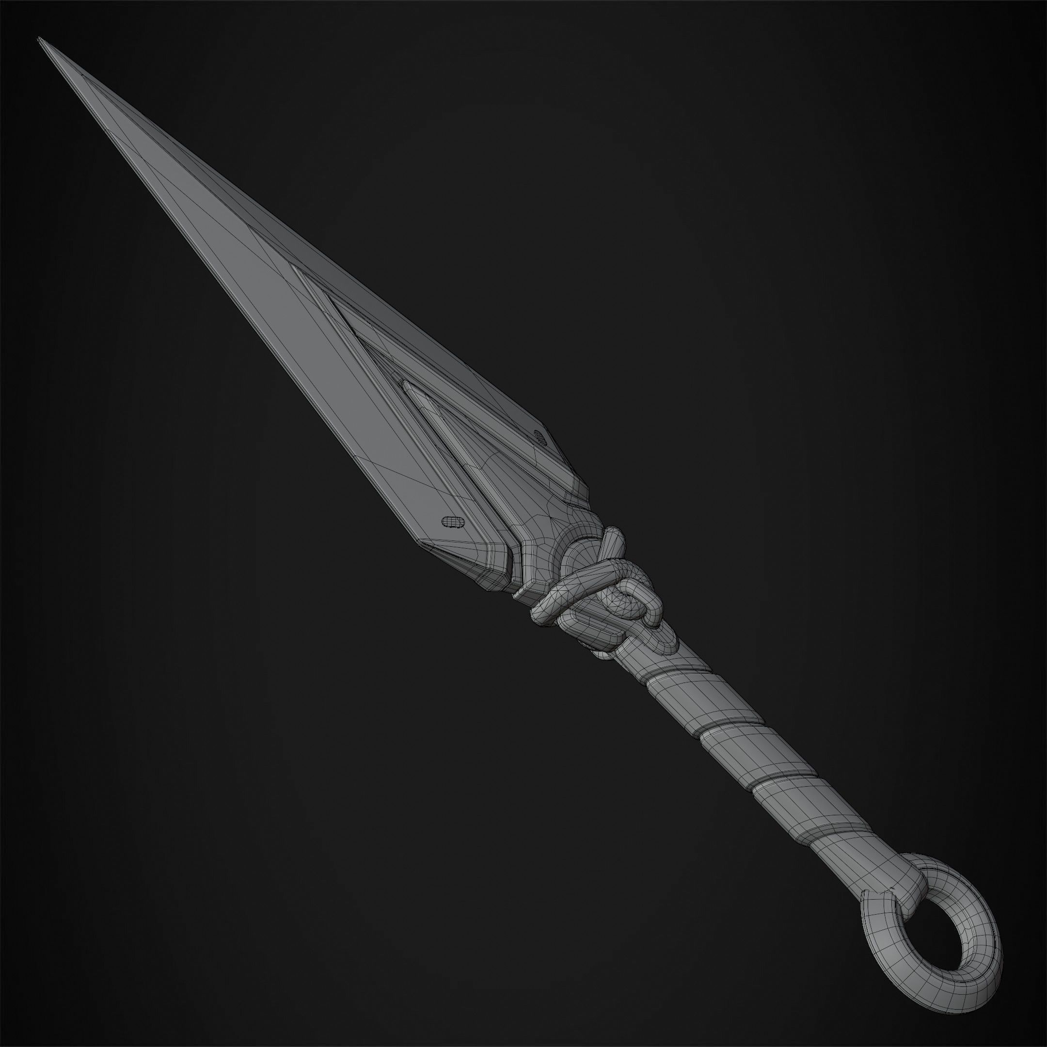 Overwatch 2 Kiriko Kunai Dagger for cosplay 3D print model_20
