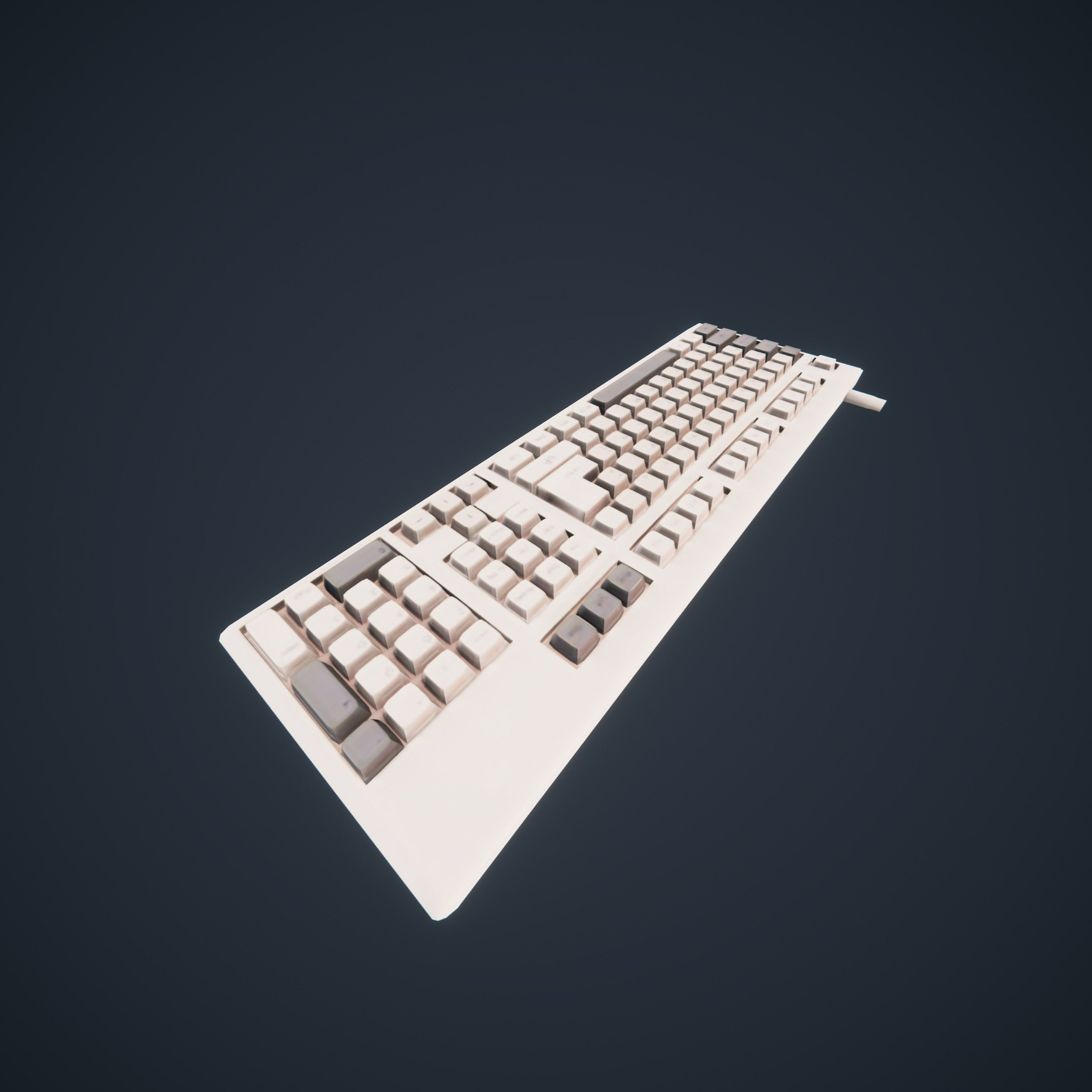 90s Pc Desktop VR low poly Low-poly 3D model_23