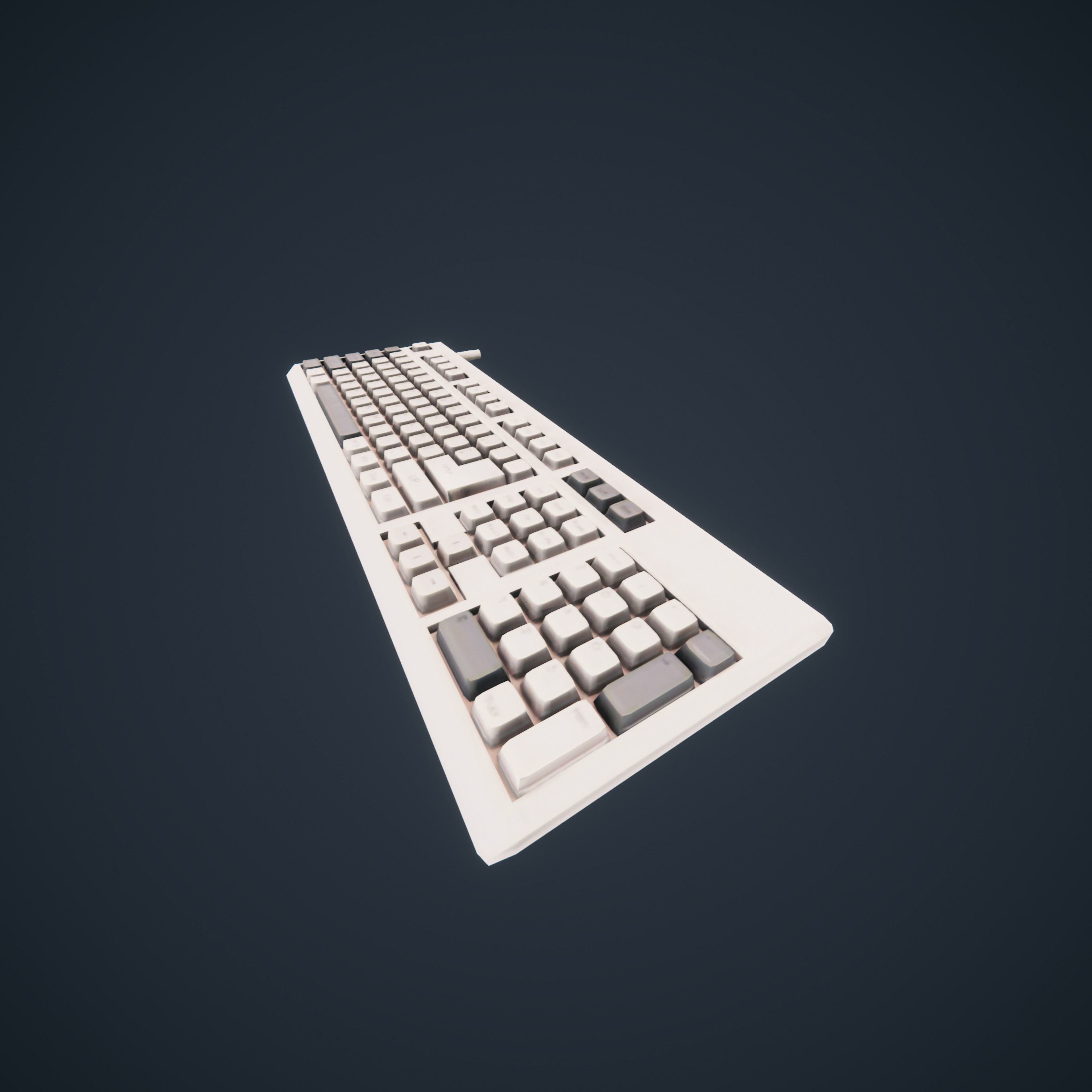 90s Pc Desktop VR low poly Low-poly 3D model_19