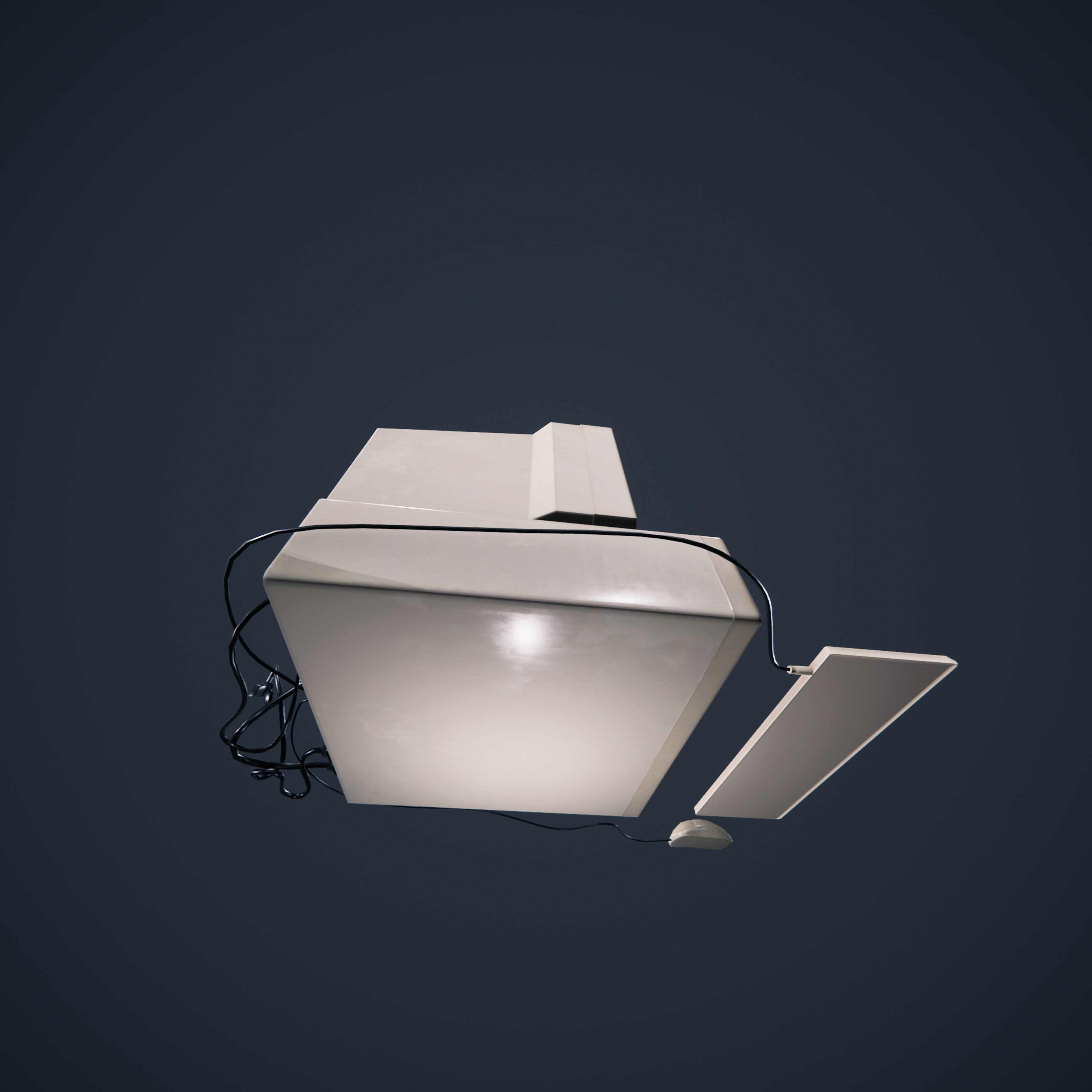 90s Pc Desktop VR low poly Low-poly 3D model_10