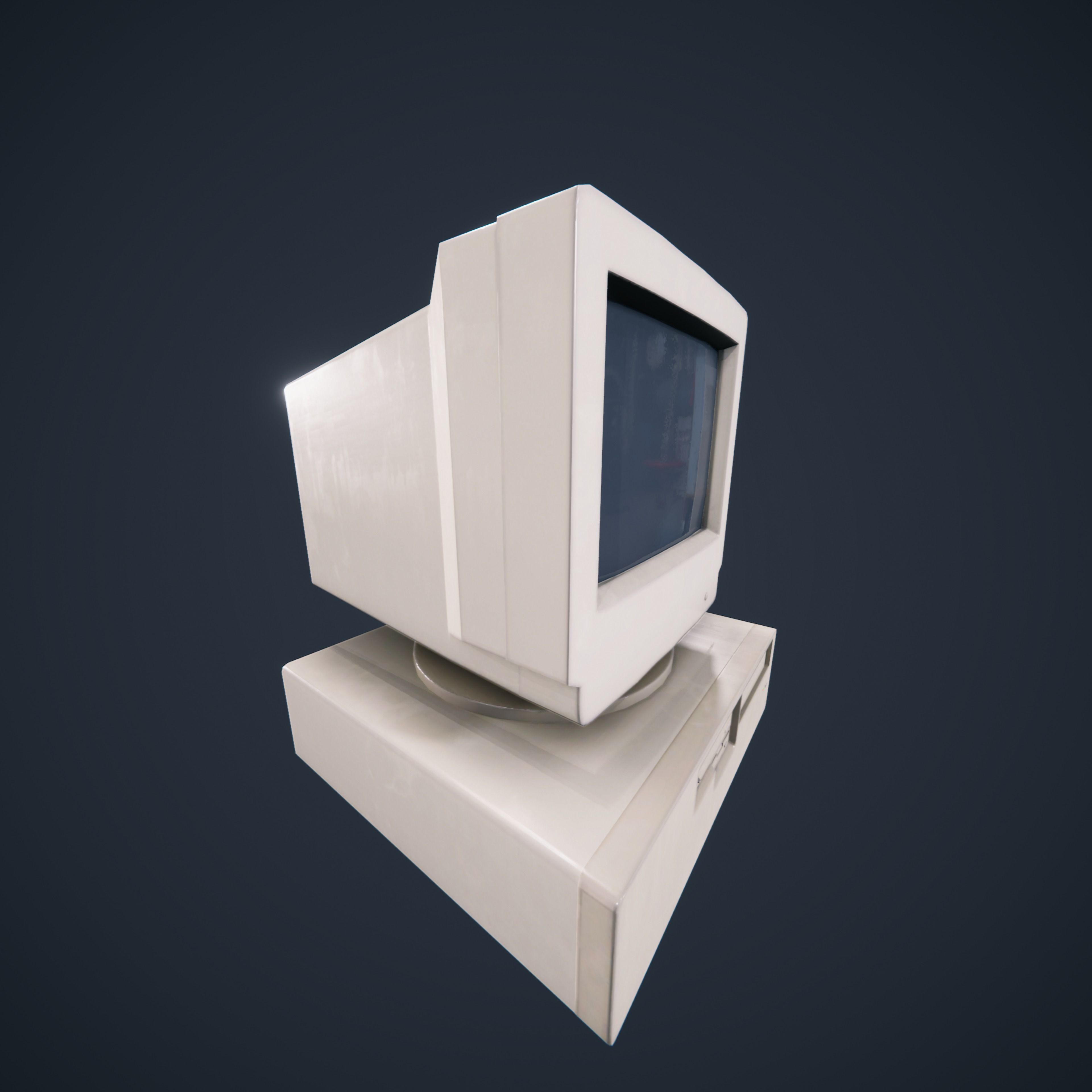 90s Pc Desktop VR low poly Low-poly 3D model_15