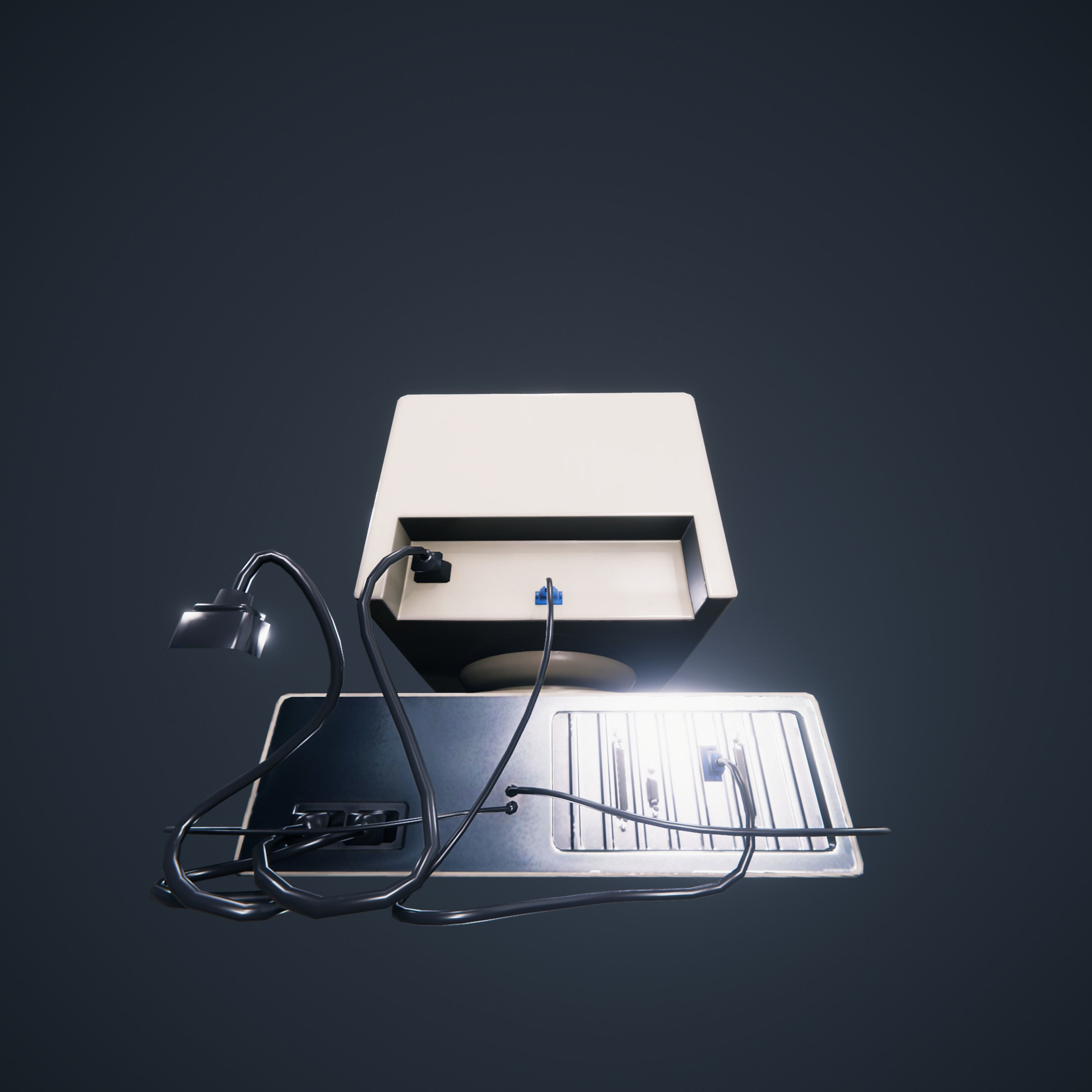 90s Pc Desktop VR low poly Low-poly 3D model_13