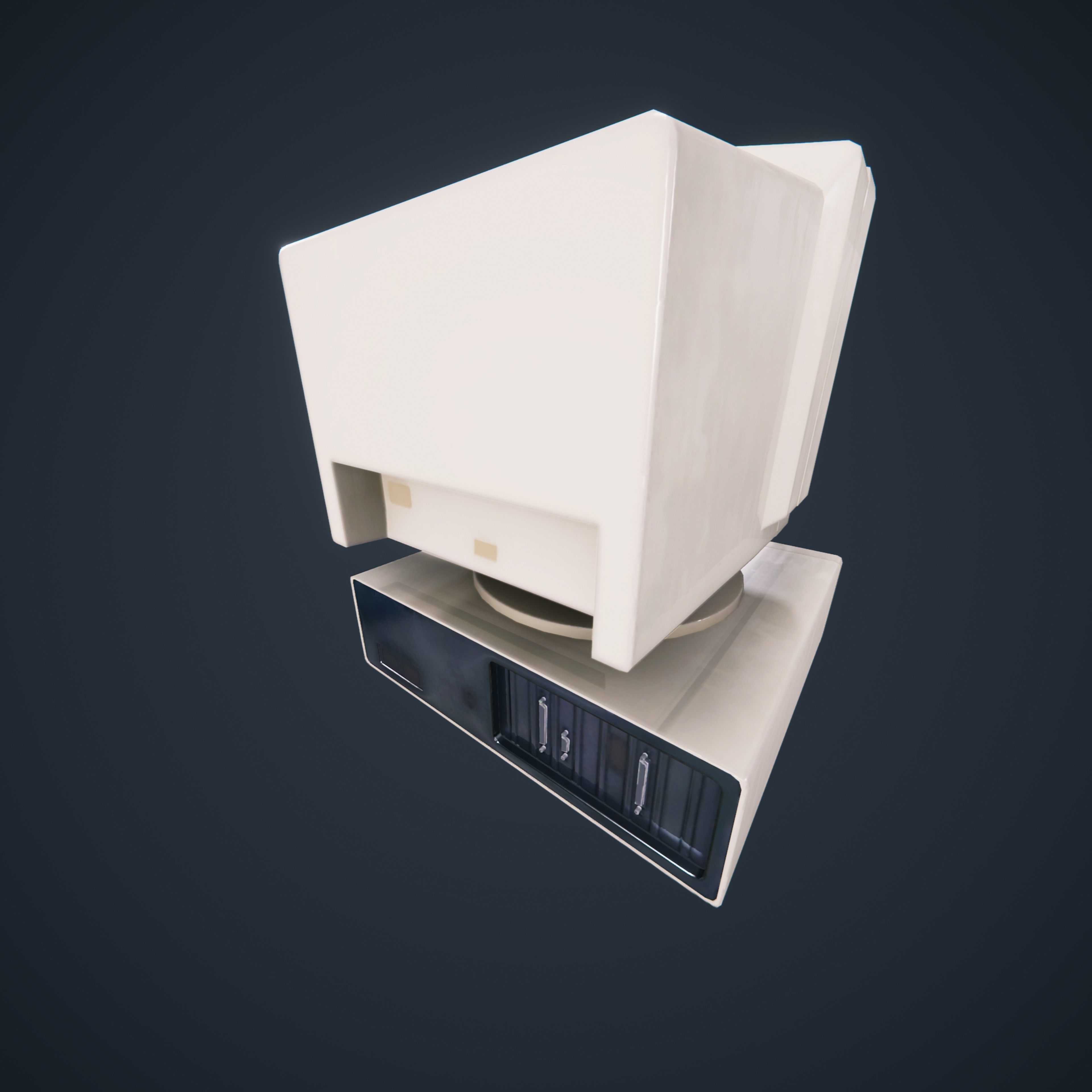 90s Pc Desktop VR low poly Low-poly 3D model_22