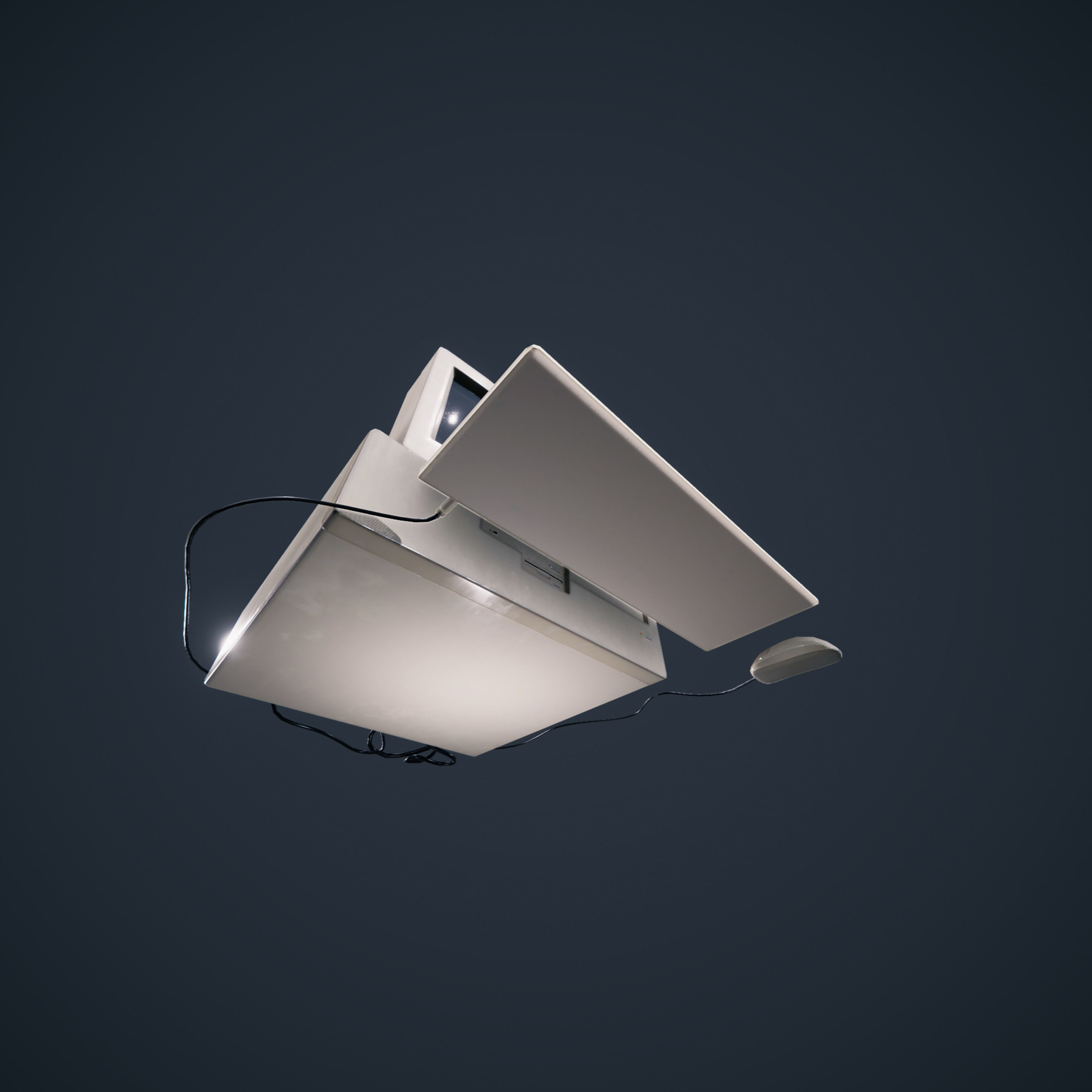 90s Pc Desktop VR low poly Low-poly 3D model_9