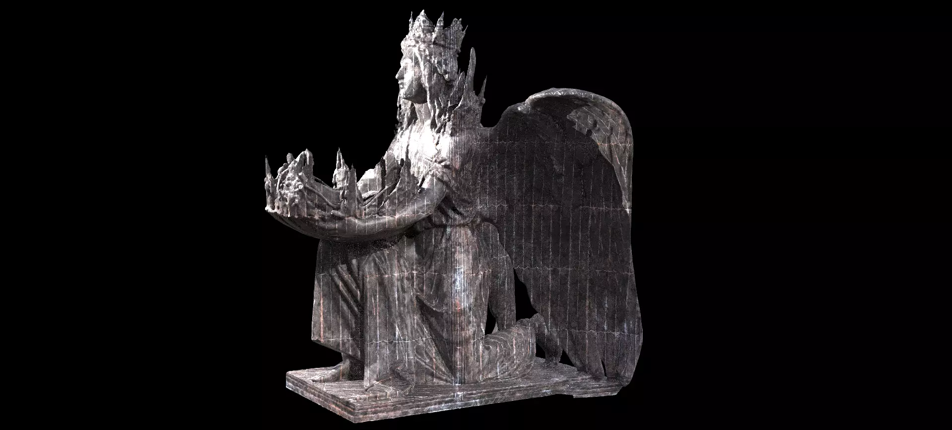 Kings Crown angel Fountain 2  3D model_0