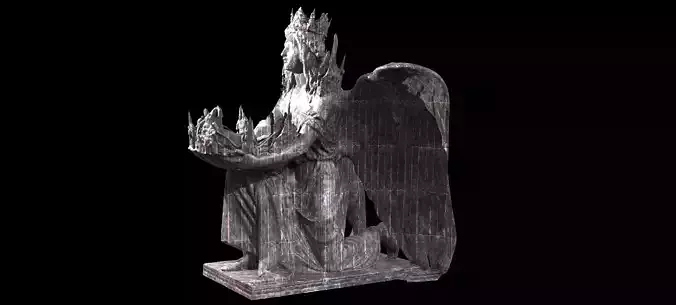 Kings Crown angel Fountain 2  3D model