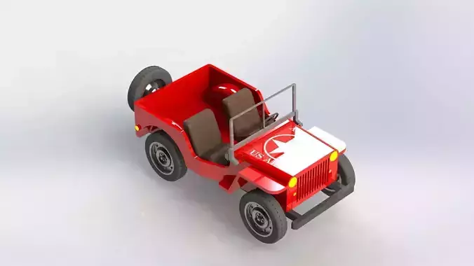 United States Army Jeep 3D print model