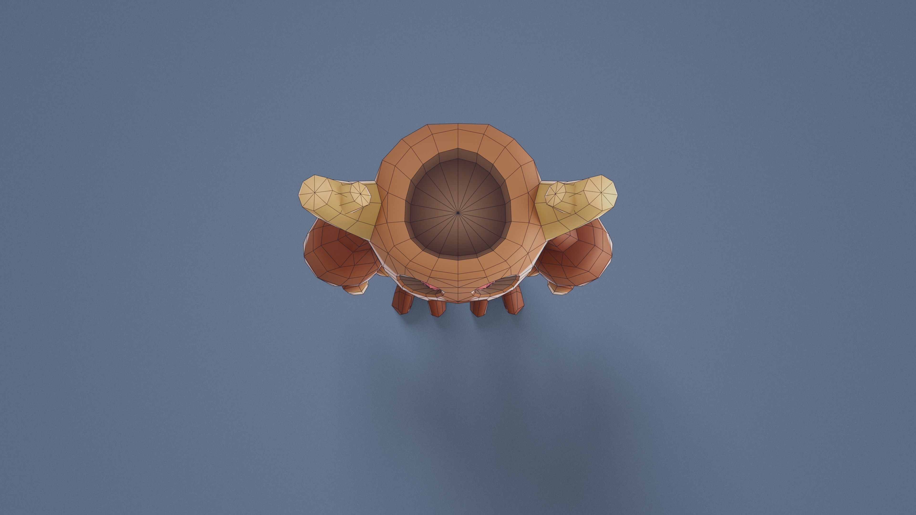 Cartoon Characters - Medium Woody Warrior Low-poly 3D model_23