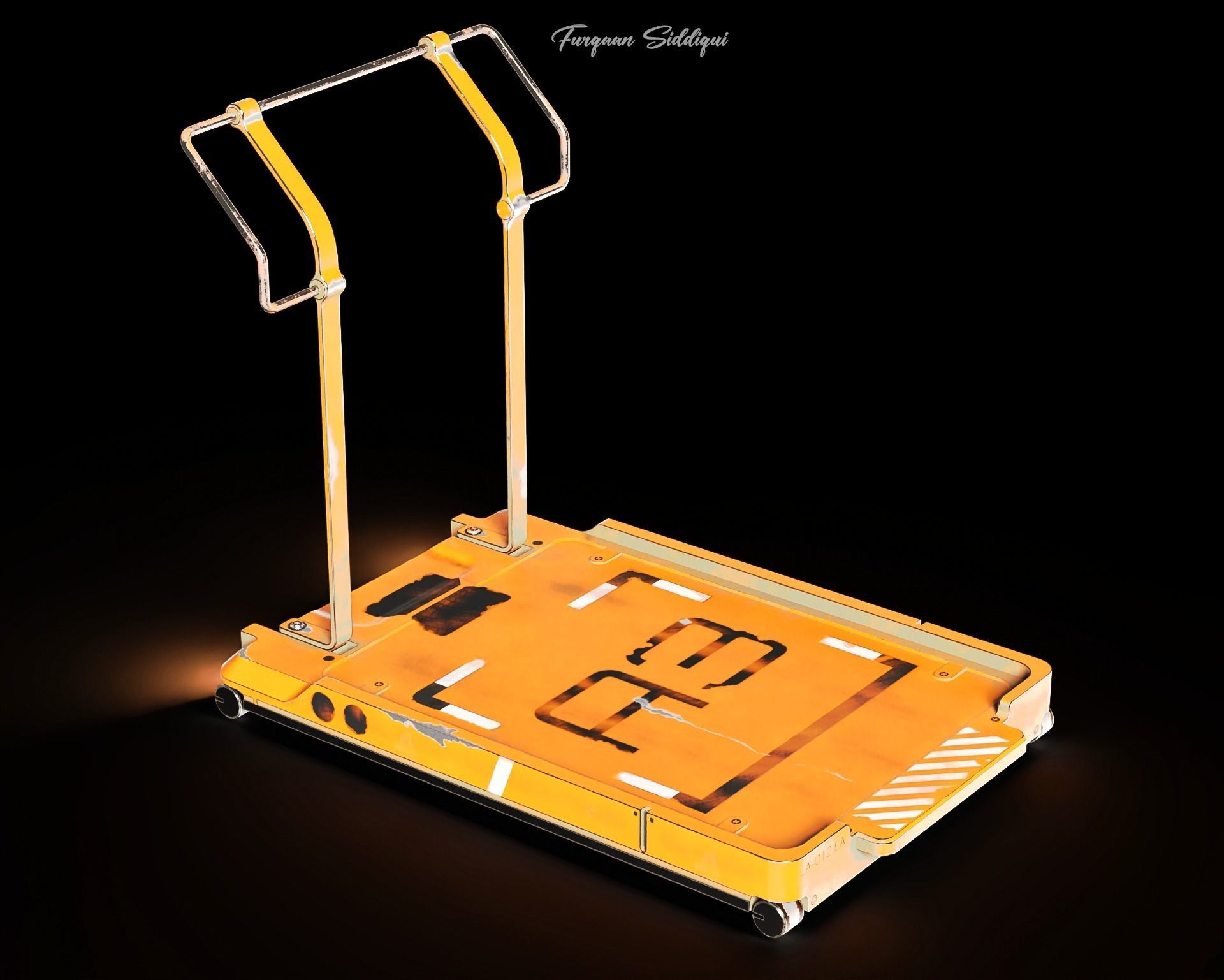 Sci-fi Trolley Low-poly 3D model_1