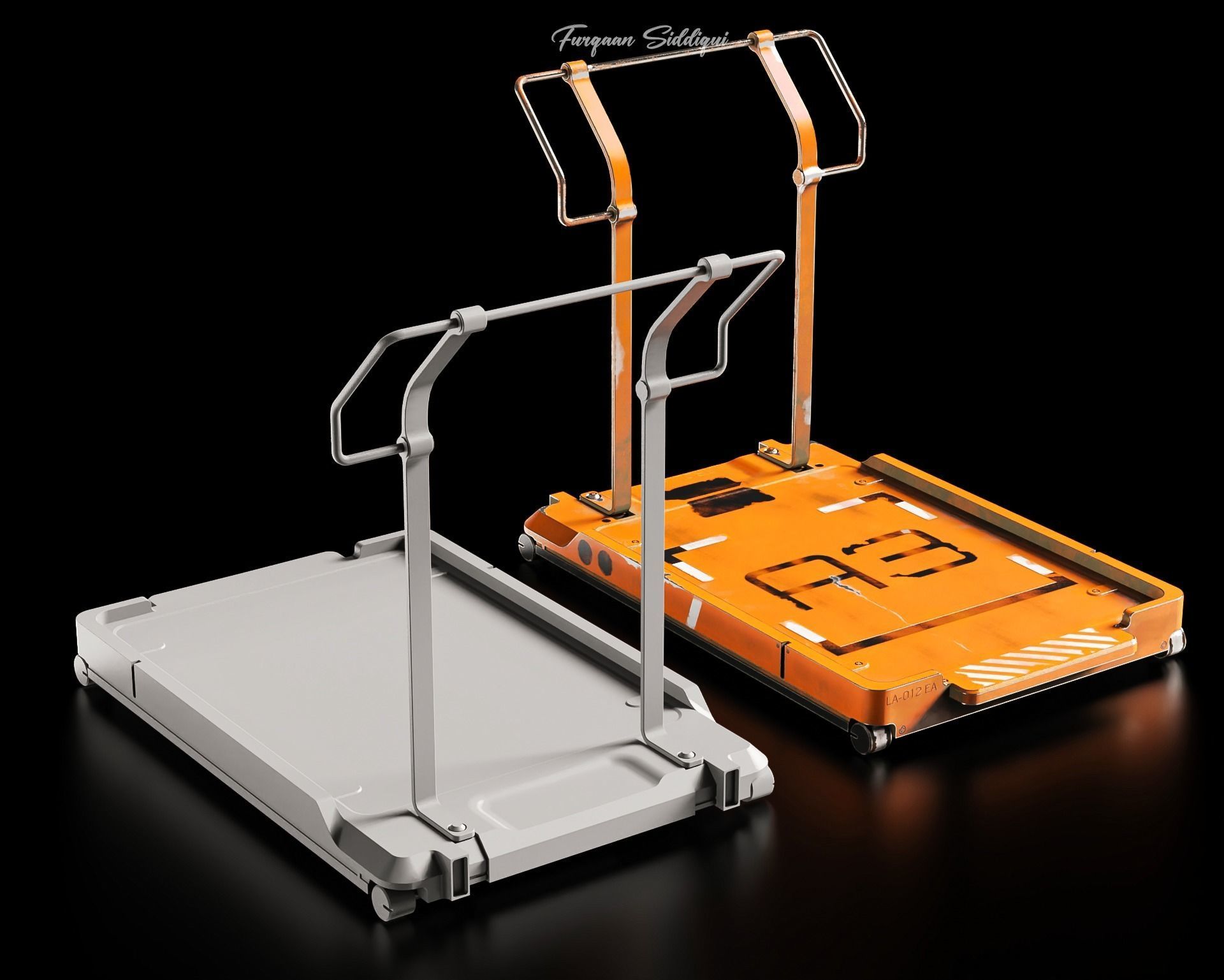 Sci-fi Trolley Low-poly 3D model_6