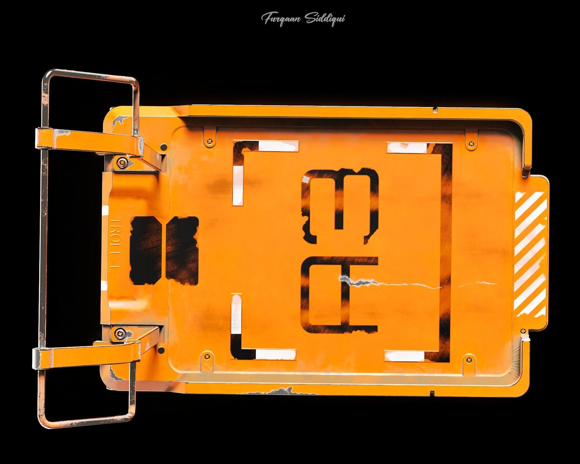 Sci-fi Trolley Low-poly 3D model_8