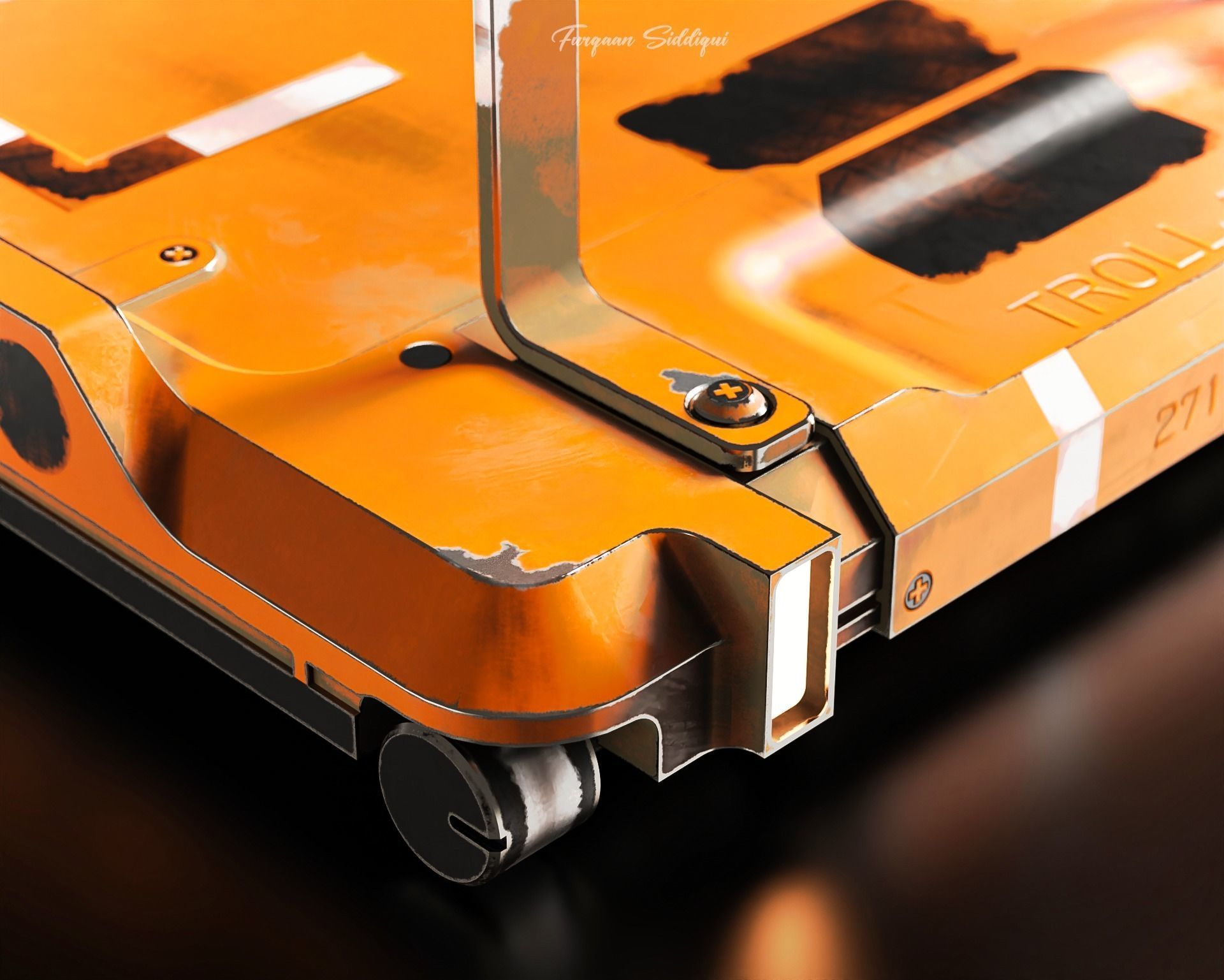 Sci-fi Trolley Low-poly 3D model_4