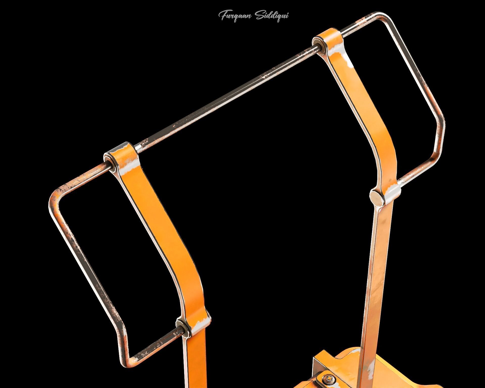 Sci-fi Trolley Low-poly 3D model_9