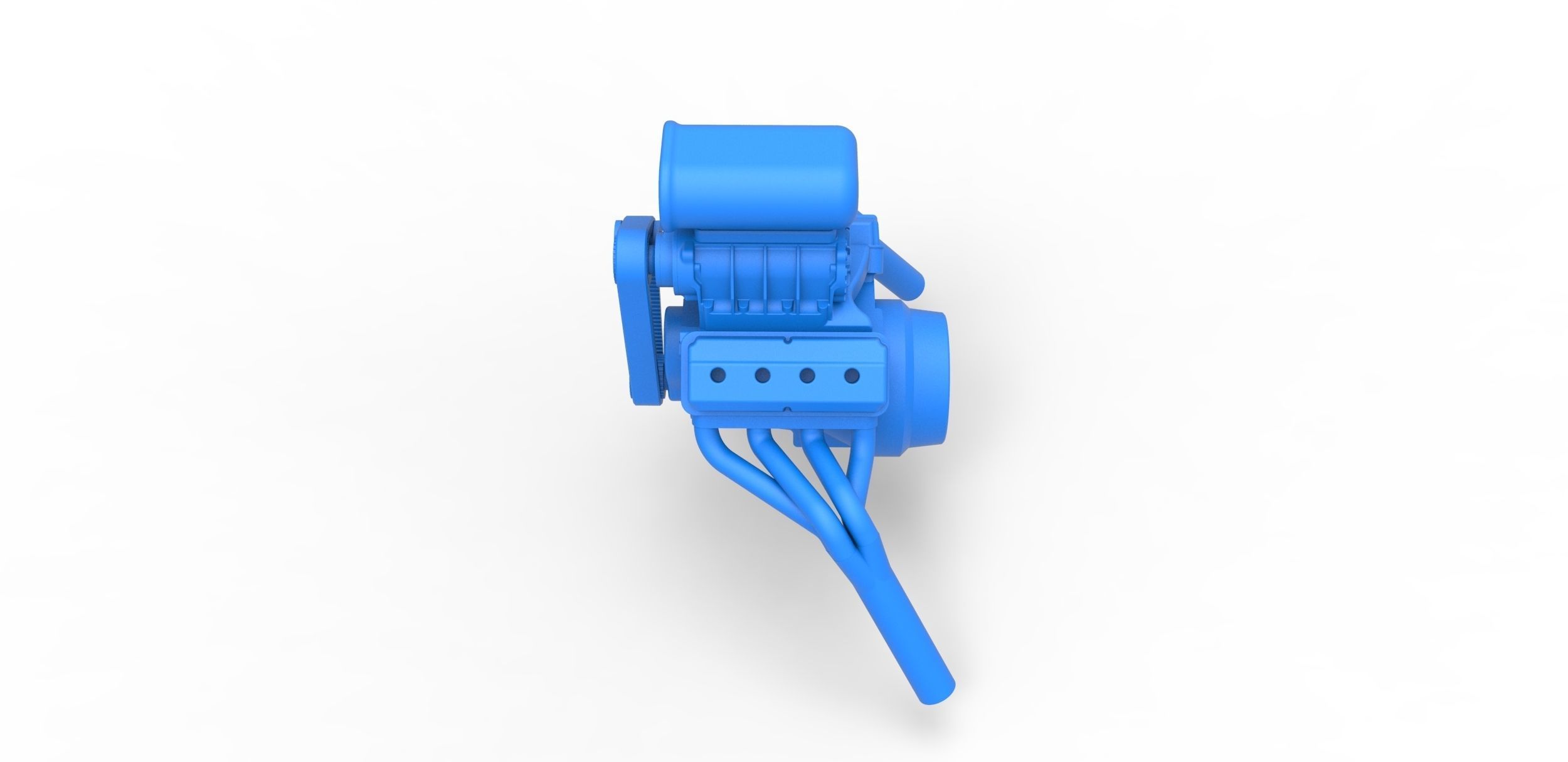 Engine V8 for gasser Scale 1 to 25 3D print model_6