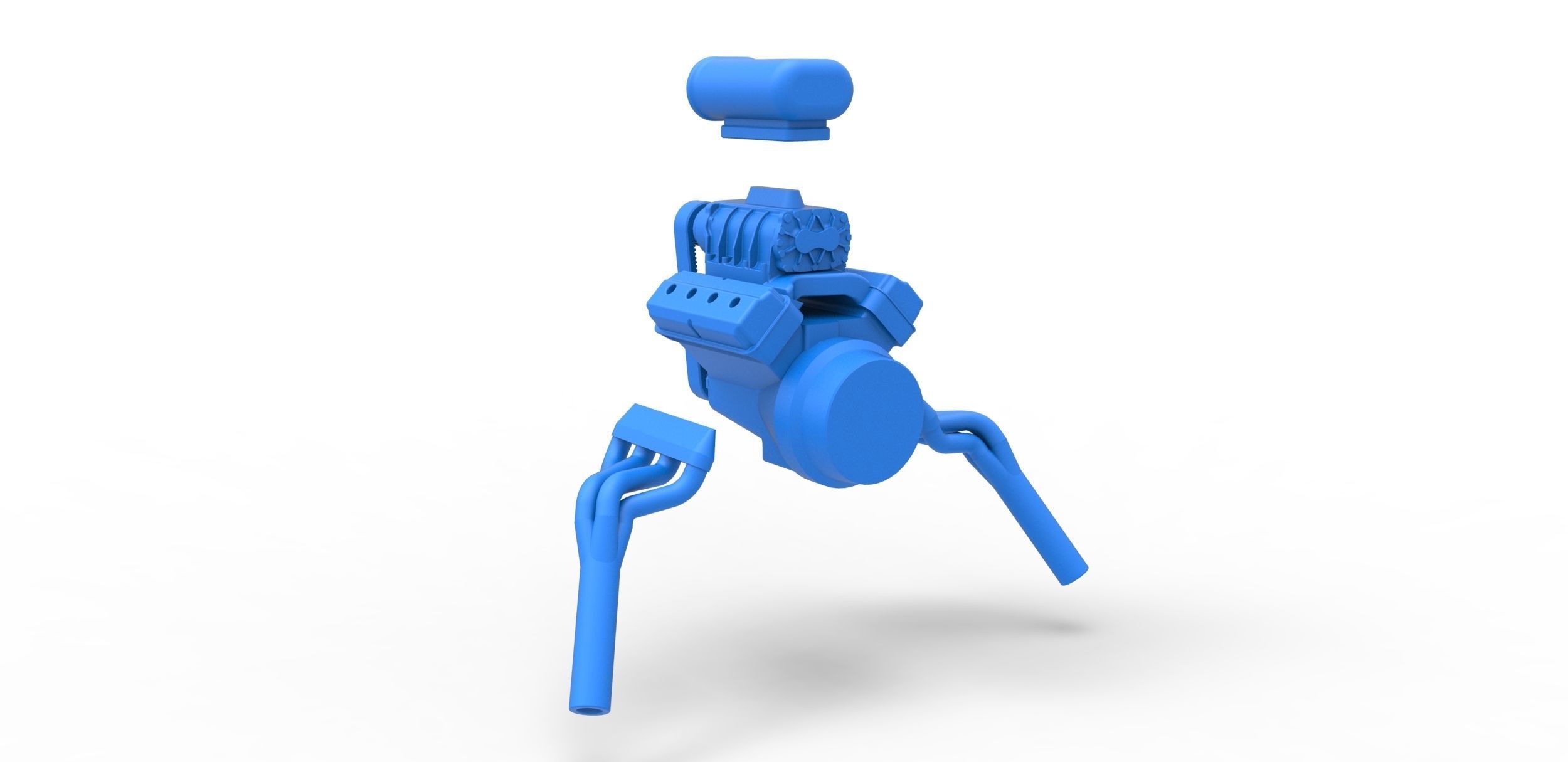 Engine V8 for gasser Scale 1 to 25 3D print model_13