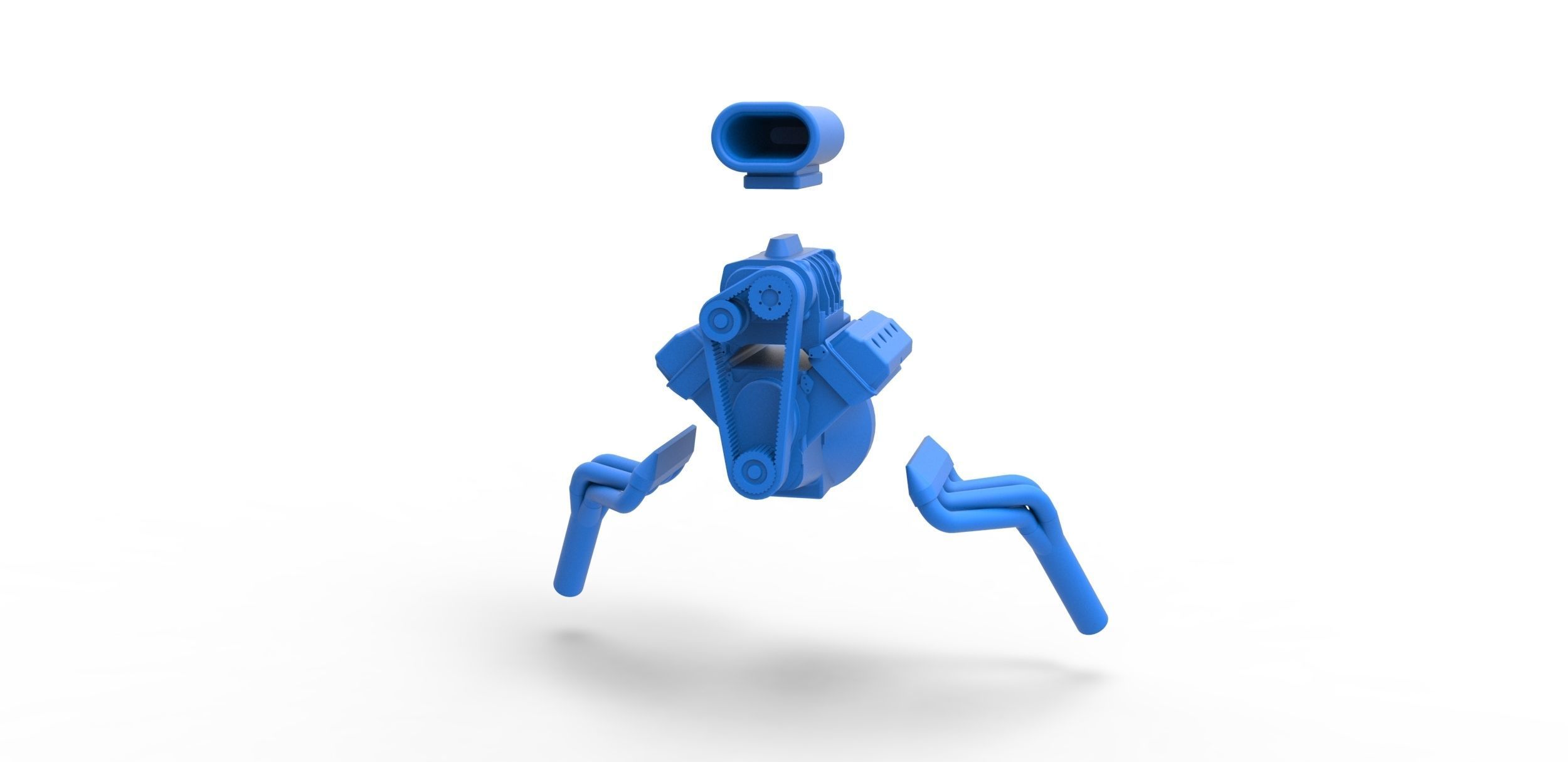 Engine V8 for gasser Scale 1 to 25 3D print model_12