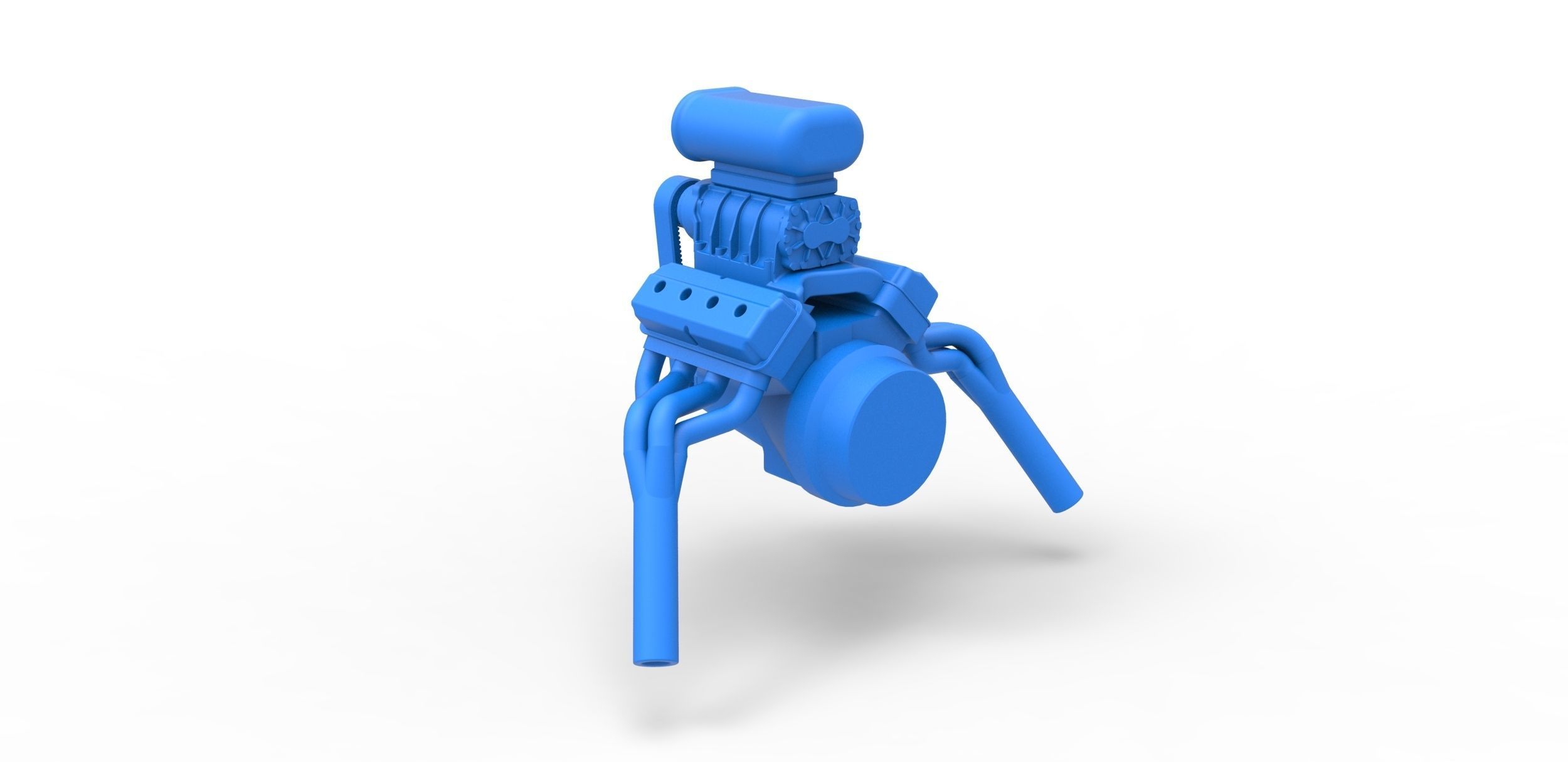 Engine V8 for gasser Scale 1 to 25 3D print model_8