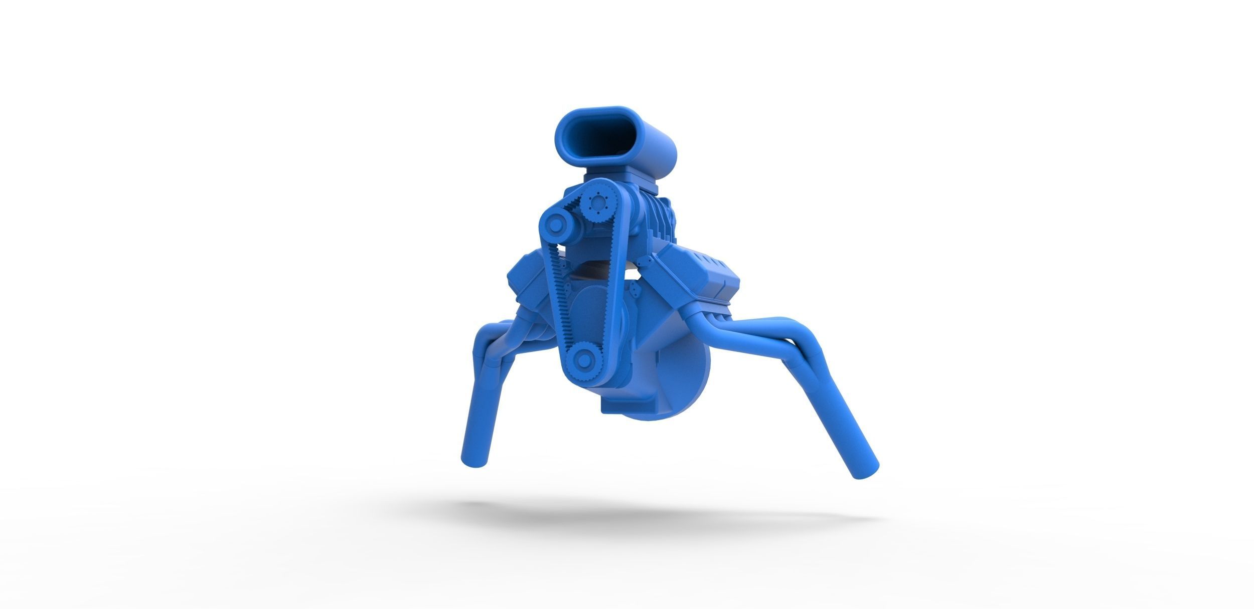 Engine V8 for gasser Scale 1 to 25 3D print model_3