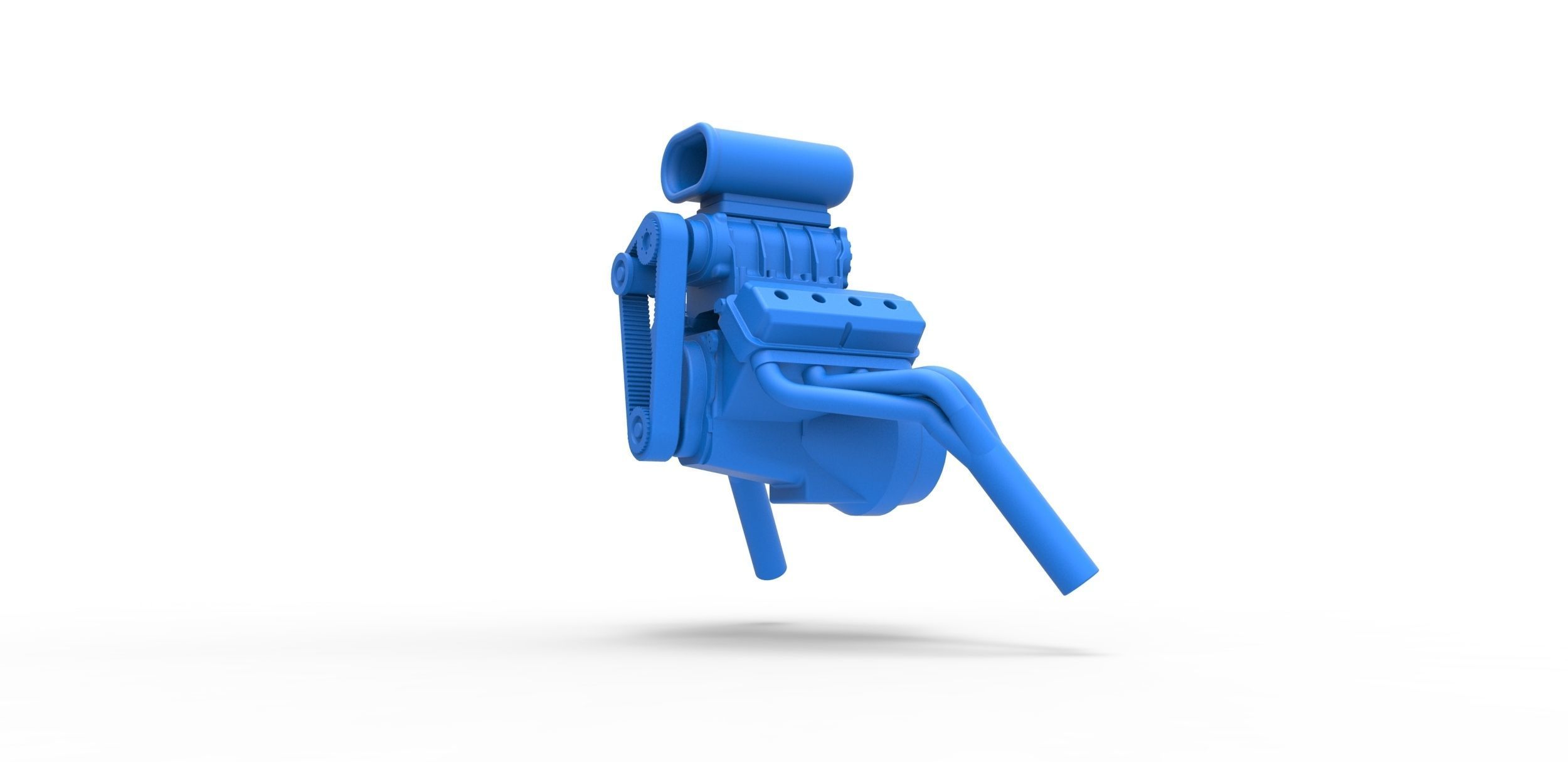 Engine V8 for gasser Scale 1 to 25 3D print model_1