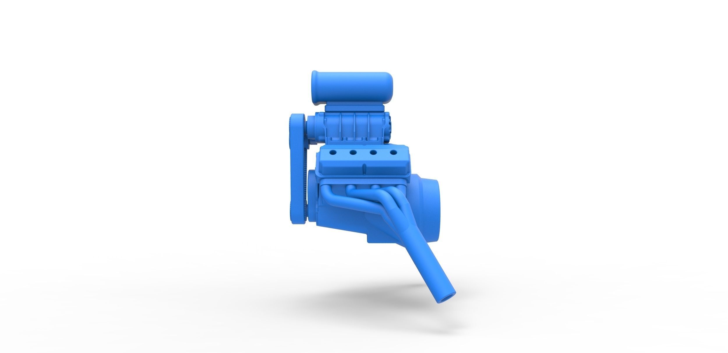 Engine V8 for gasser Scale 1 to 25 3D print model_5